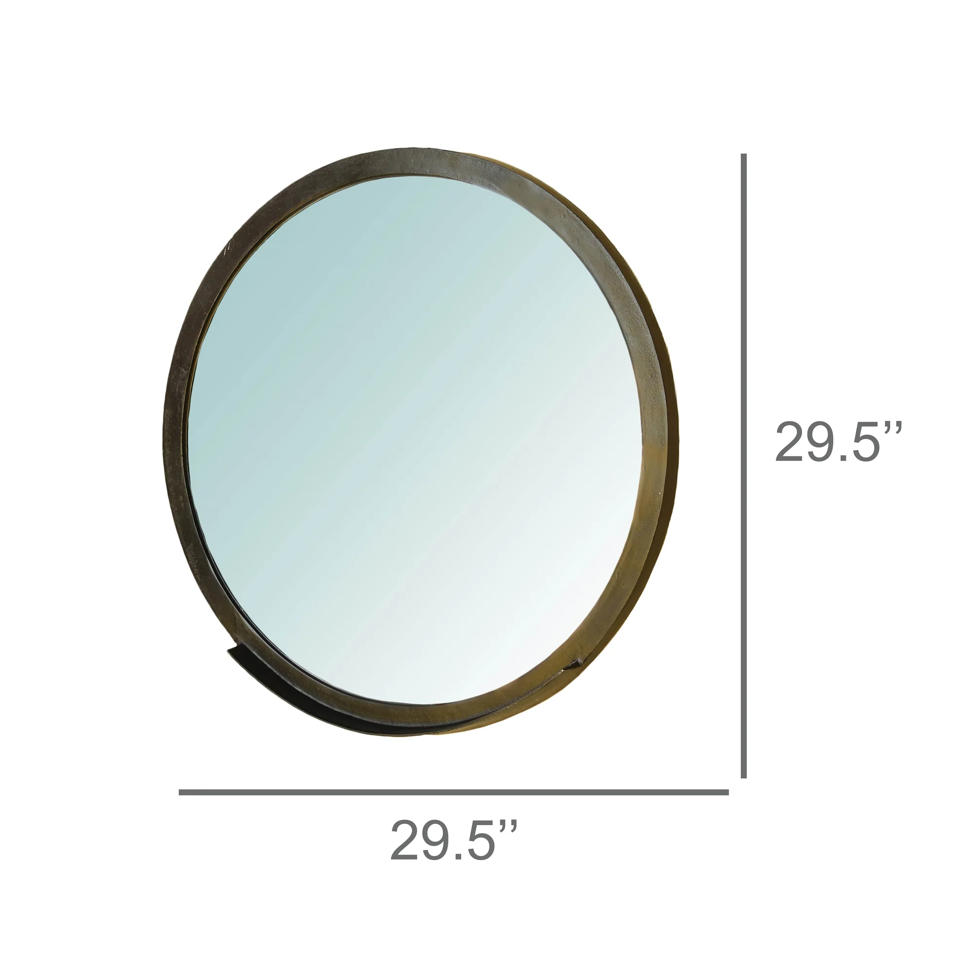 Ansel Mirror with Ledge, Bronze By HomArt - Image 3
