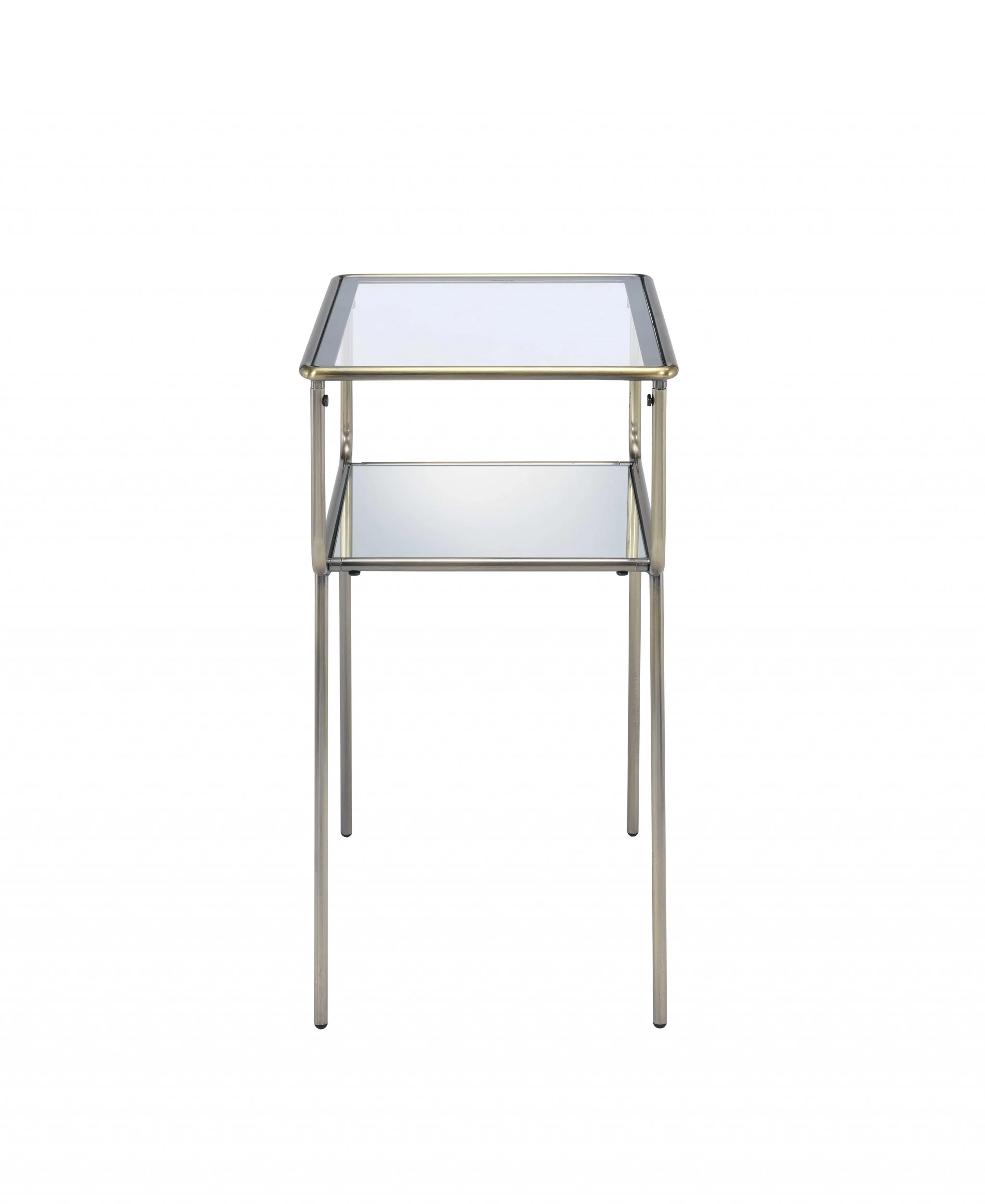 Antique Brass  End Table By Homeroots - Image 4