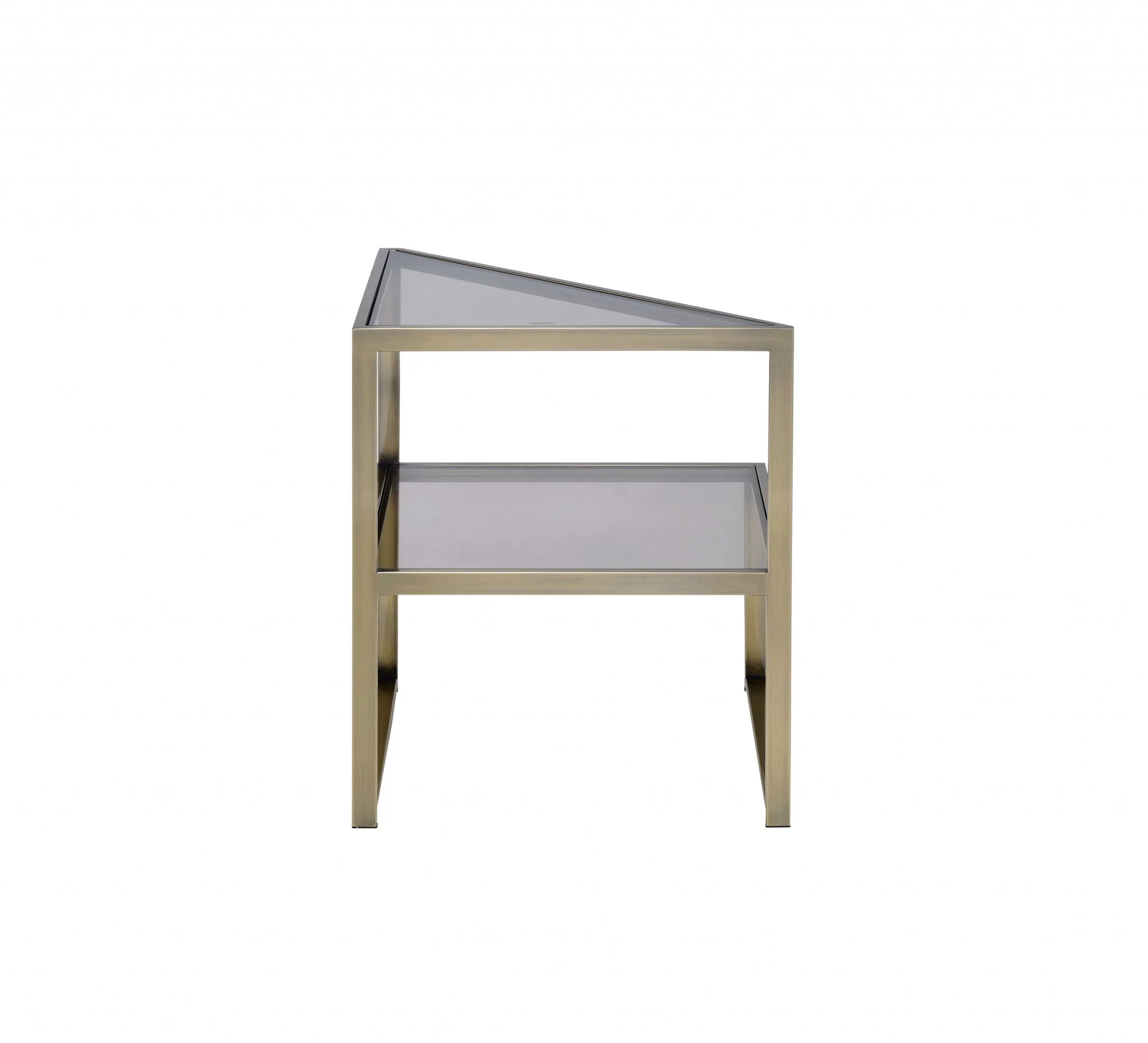Antique Brass Metal End Table By Homeroots - Image 2