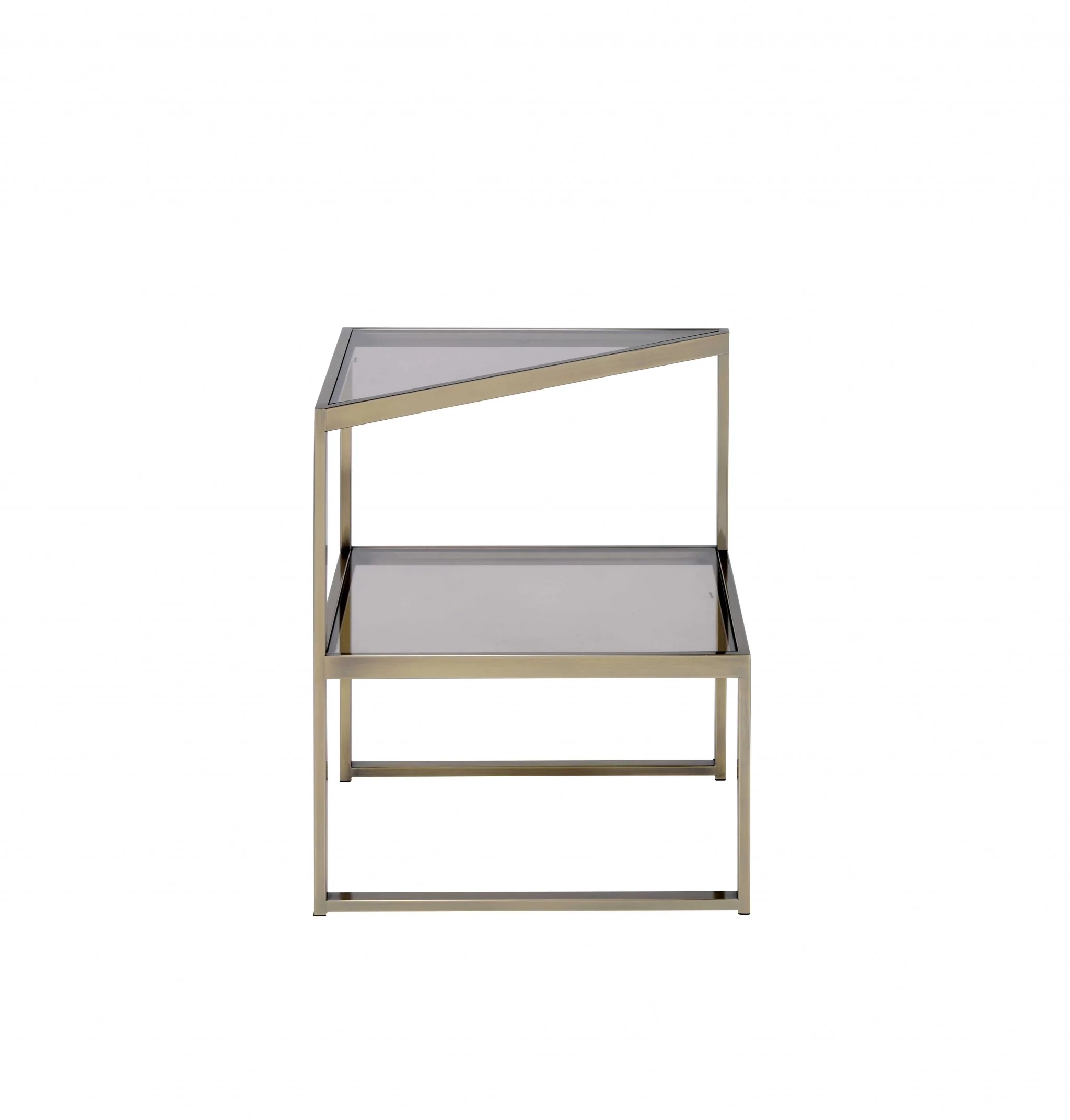 Antique Brass Metal End Table By Homeroots - Image 3