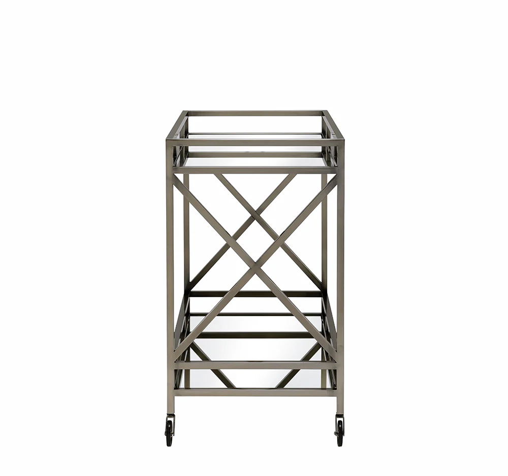 Antique Brass Metal Serving Cart By Homeroots - 319141 - Image 3