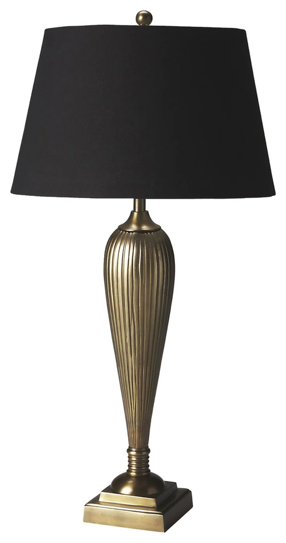 Antique Brass Table Lamp By Homeroots - Image 2