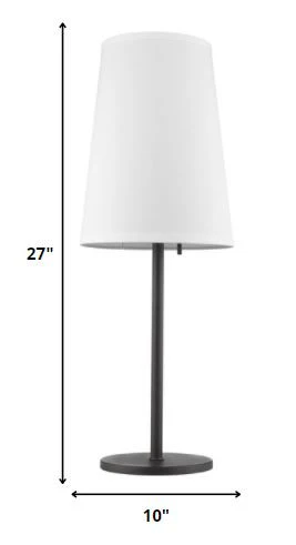 Antique Bronze and White Table Lamp By Homeroots - Image 2