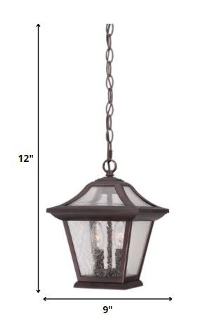 Antique Bronze Birdhouse Shape Outdoor Hanging Light By Homeroots - Image 5