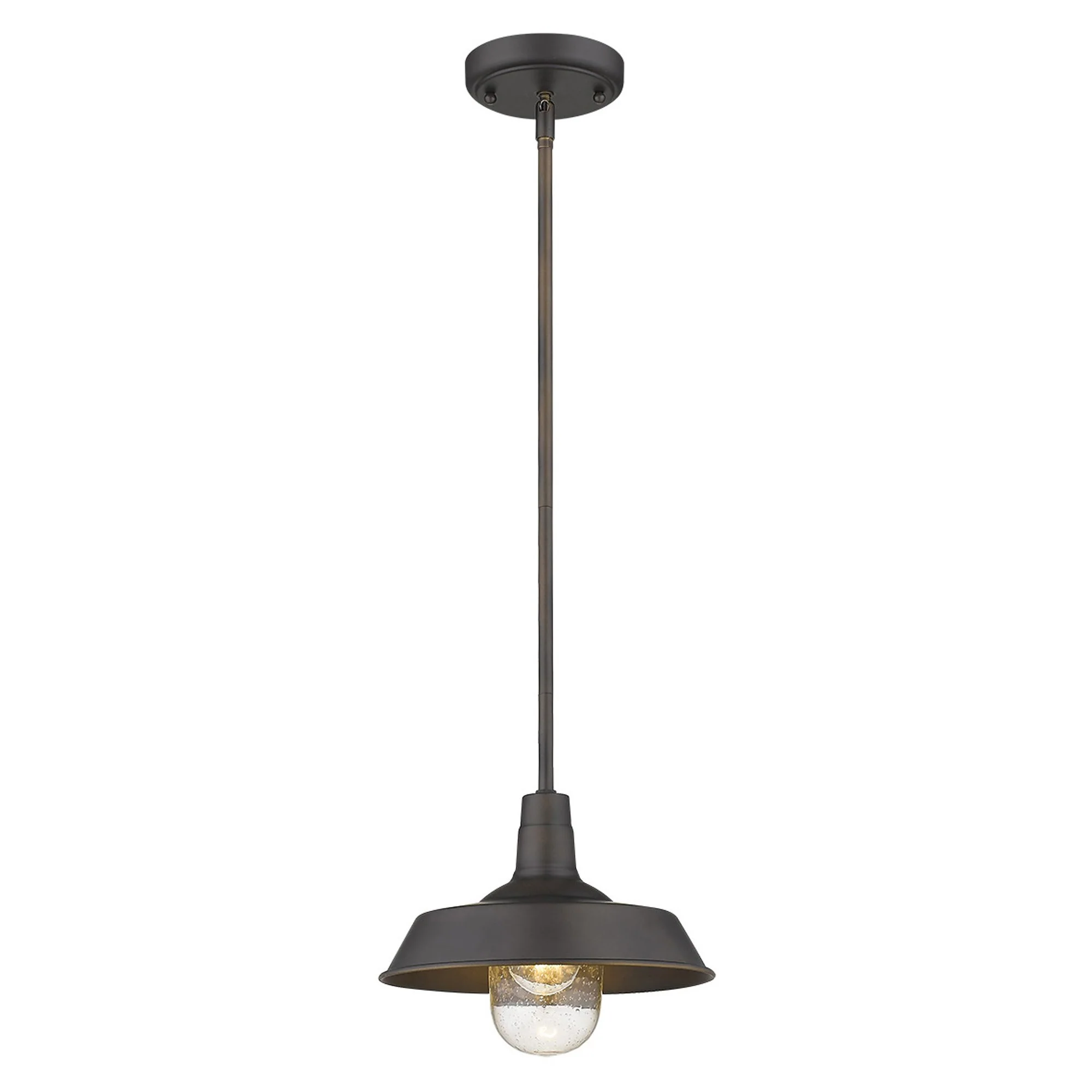 Antique Bronze Shallow Plate Adjustable Pendant Light By Homeroots - Image 2