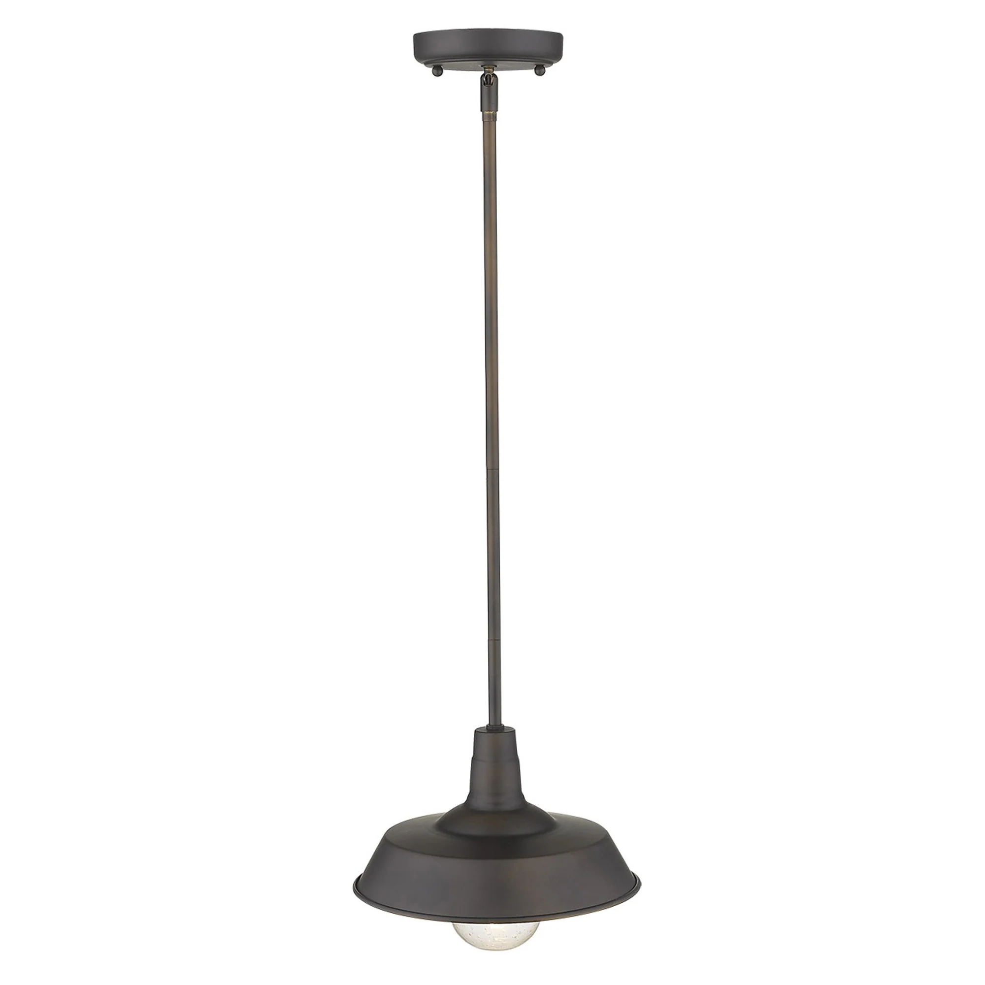 Antique Bronze Shallow Plate Adjustable Pendant Light By Homeroots - Image 3