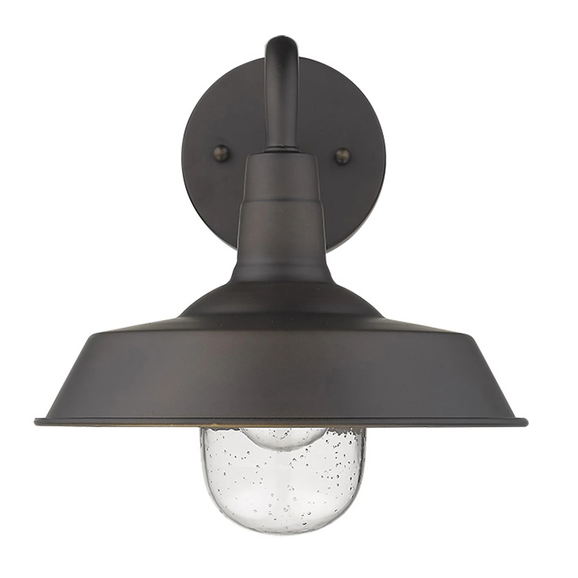 Antique Bronze Shallow Plate Shape Wall Light By Homeroots - Image 3