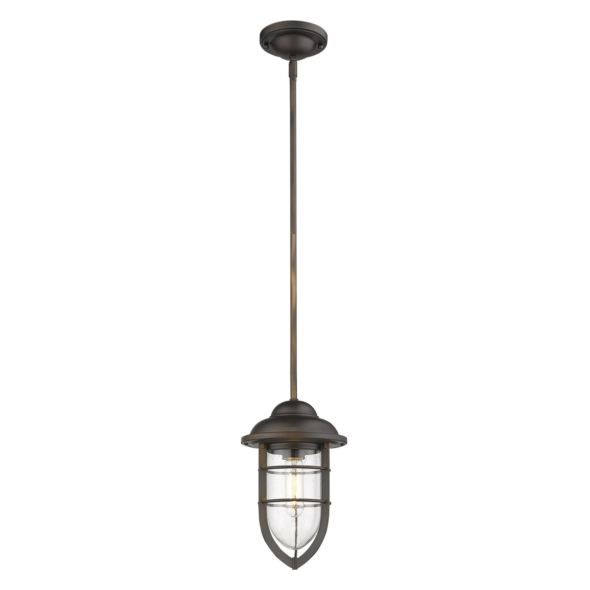 Antique Bronze Teardrop Shape Pendant Light By Homeroots - Image 2