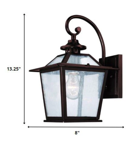 Antique Bronze Terrarium Shape Wall Light By Homeroots - Image 2
