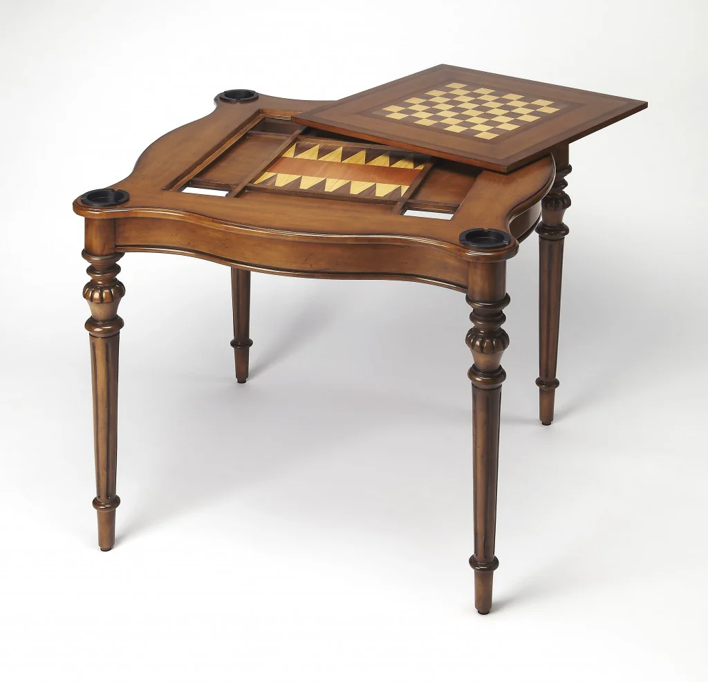 Antique Cherry Multi Game Table By Homeroots - 389893 - Image 2