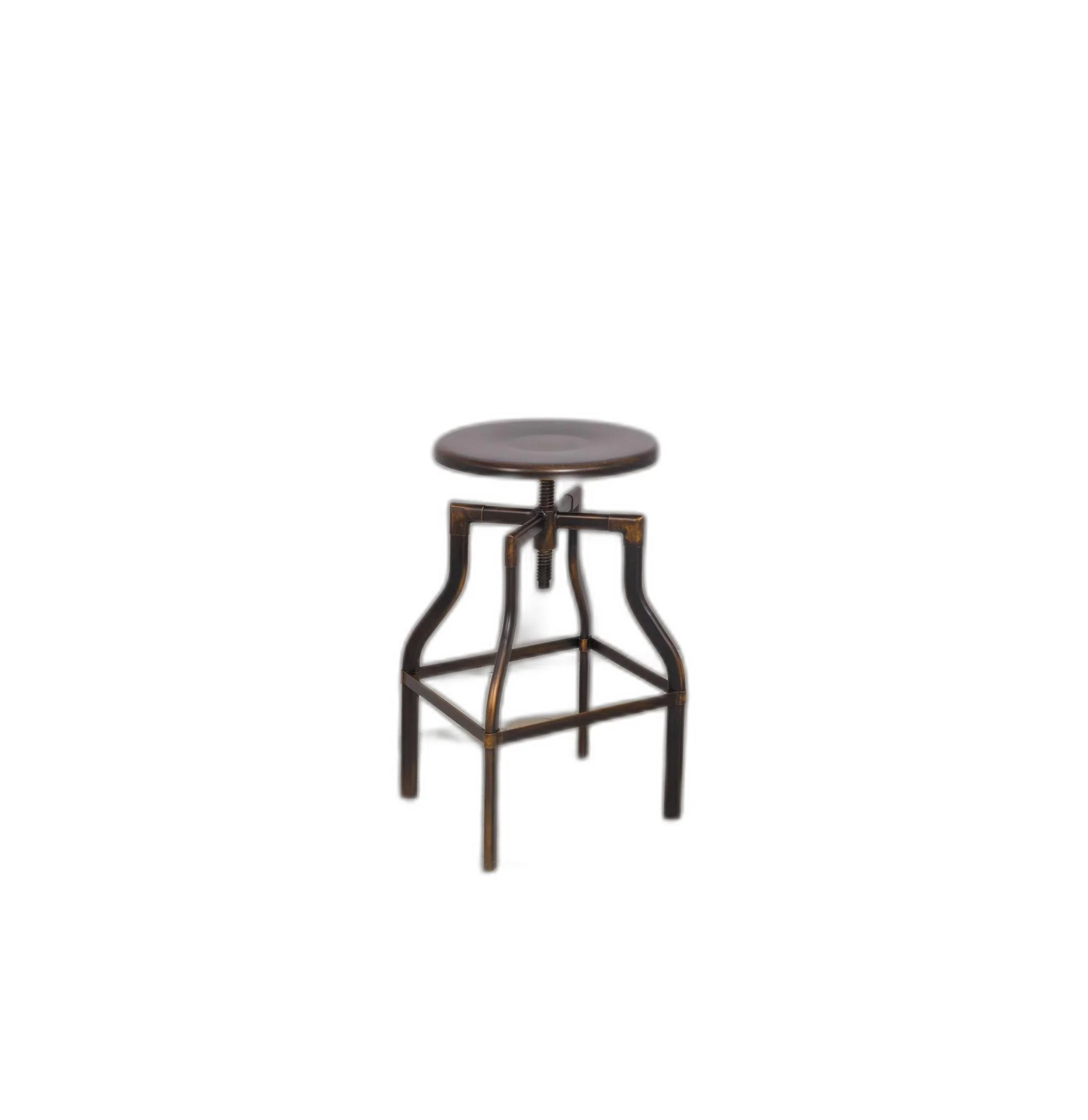 Antique Copper Metal Adjustable Stool By Homeroots - Image 2