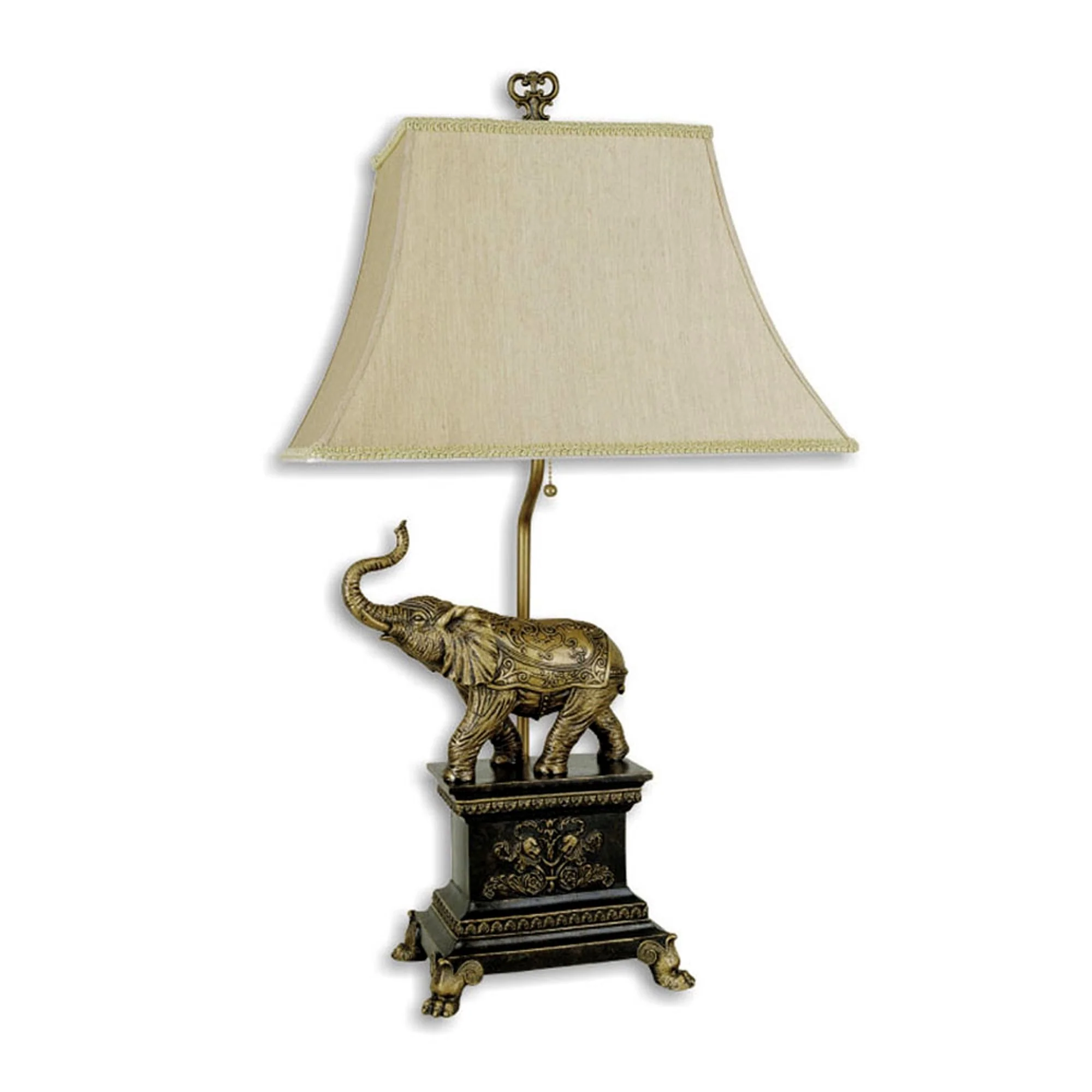 Antique Elephant Table Lamp By Homeroots - Image 2