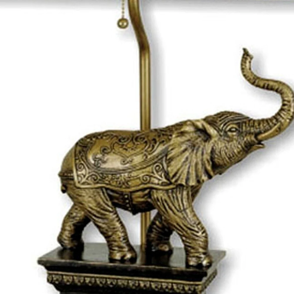 Antique Elephant Table Lamp By Homeroots - Image 3