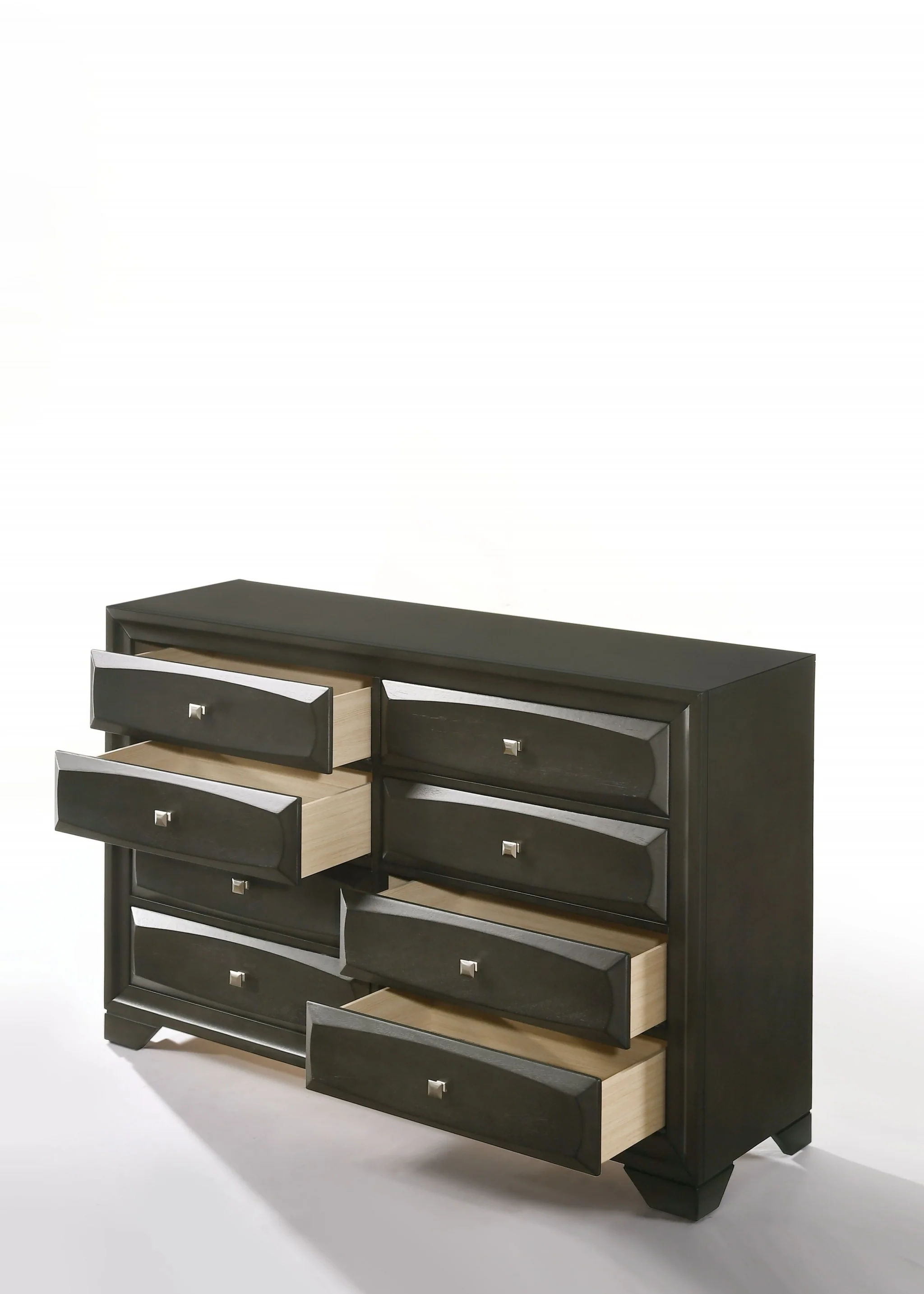 Antique Gray Rubber Wood Dresser By Homeroots - Image 2
