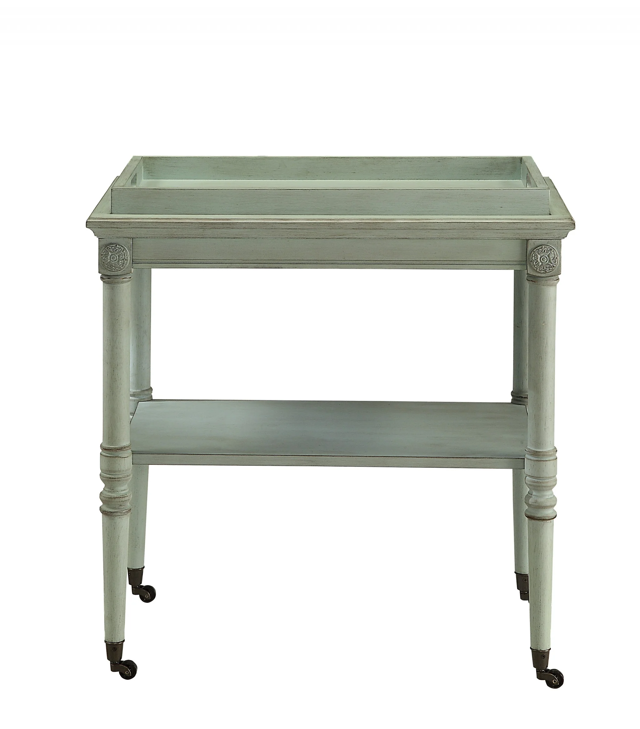 Antique Green Mdf Tray Table By Homeroots - Image 2