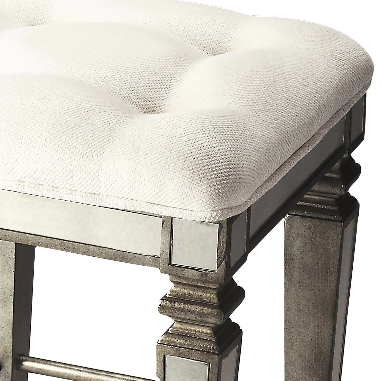 Antique Mirror Bar Stool By Homeroots - Image 2