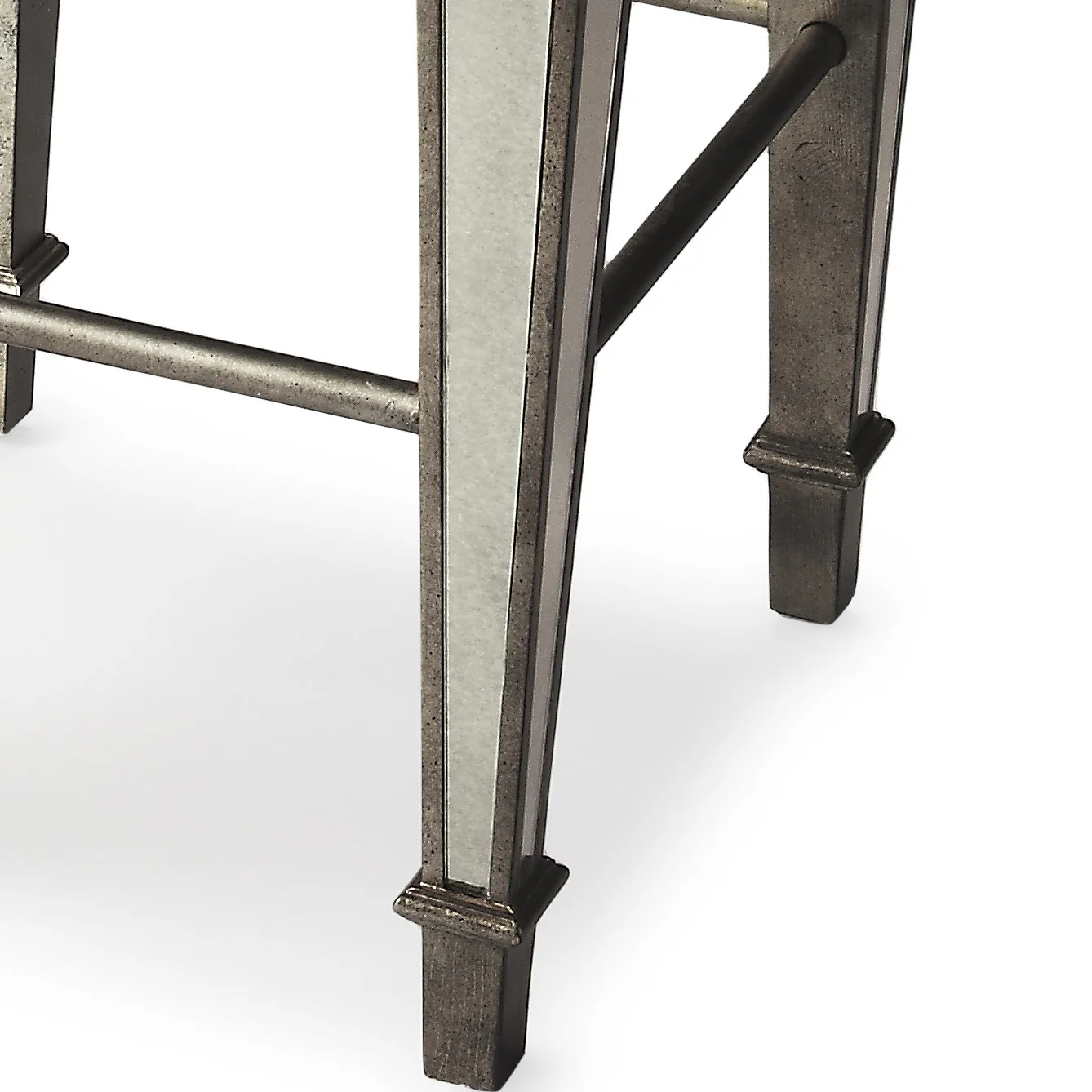 Antique Mirror Bar Stool By Homeroots - Image 3