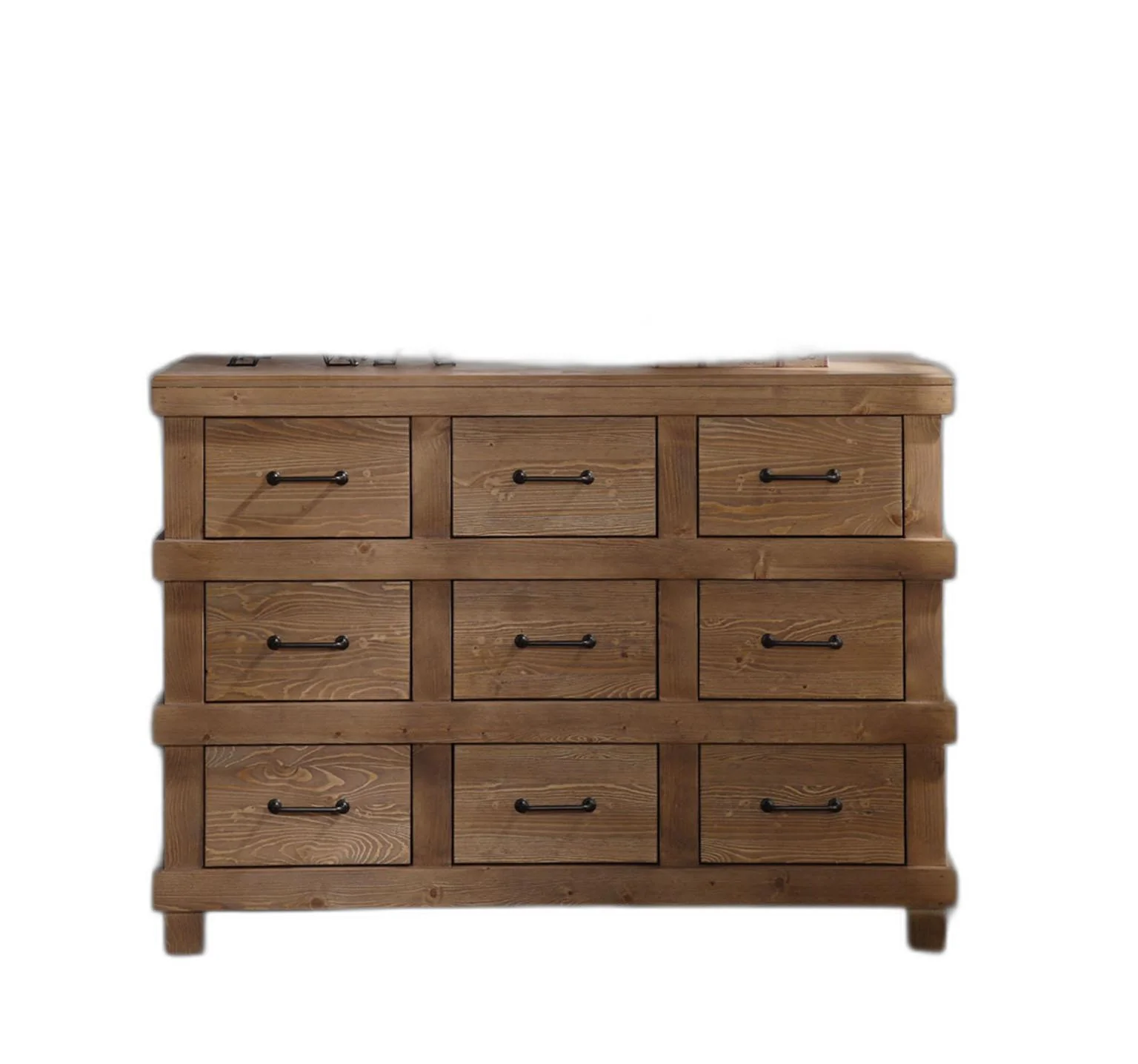 Antique Oak Dresser By Homeroots - Image 3