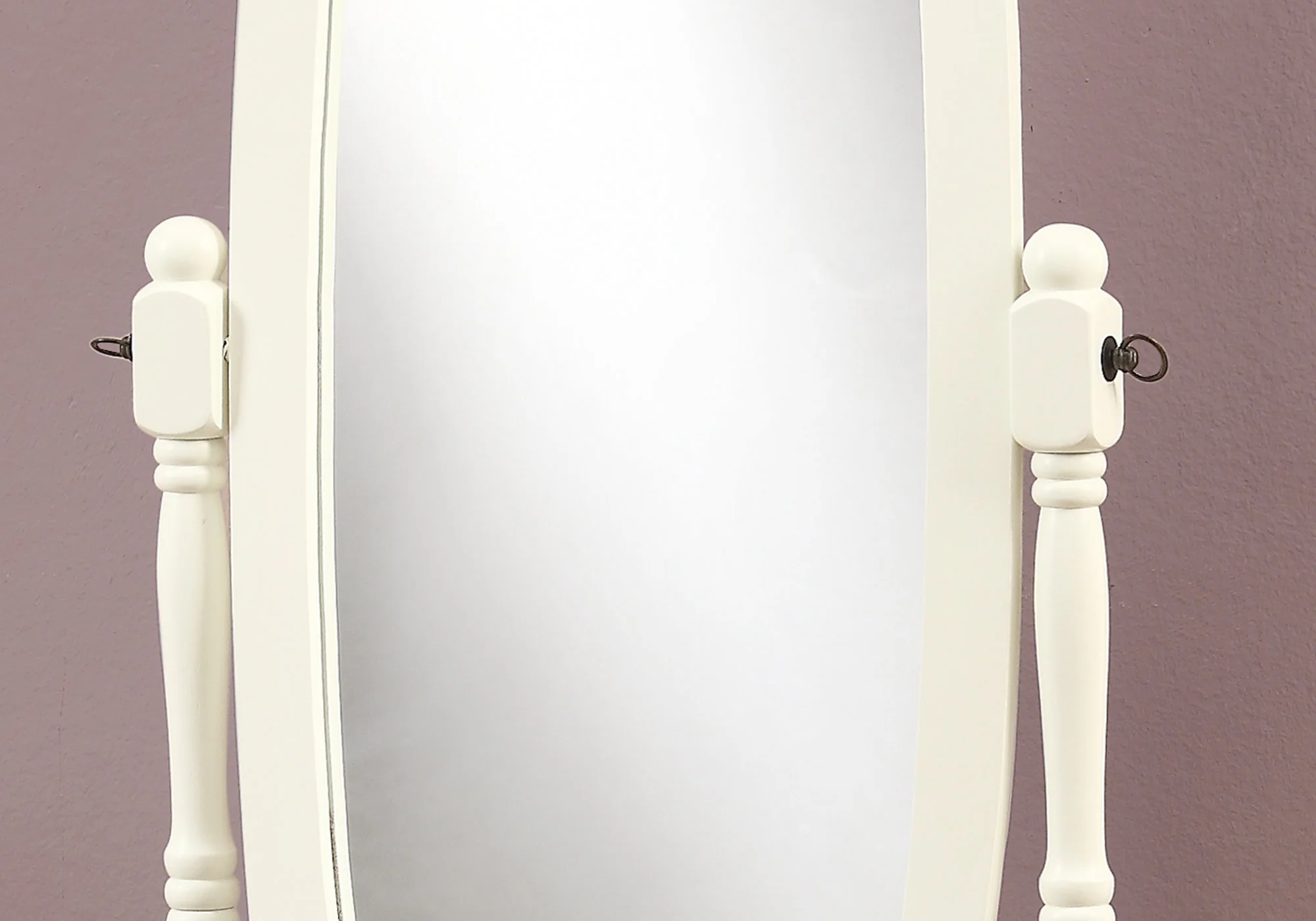 Antique Oval Wood Frame Mirror By Homeroots - Image 2