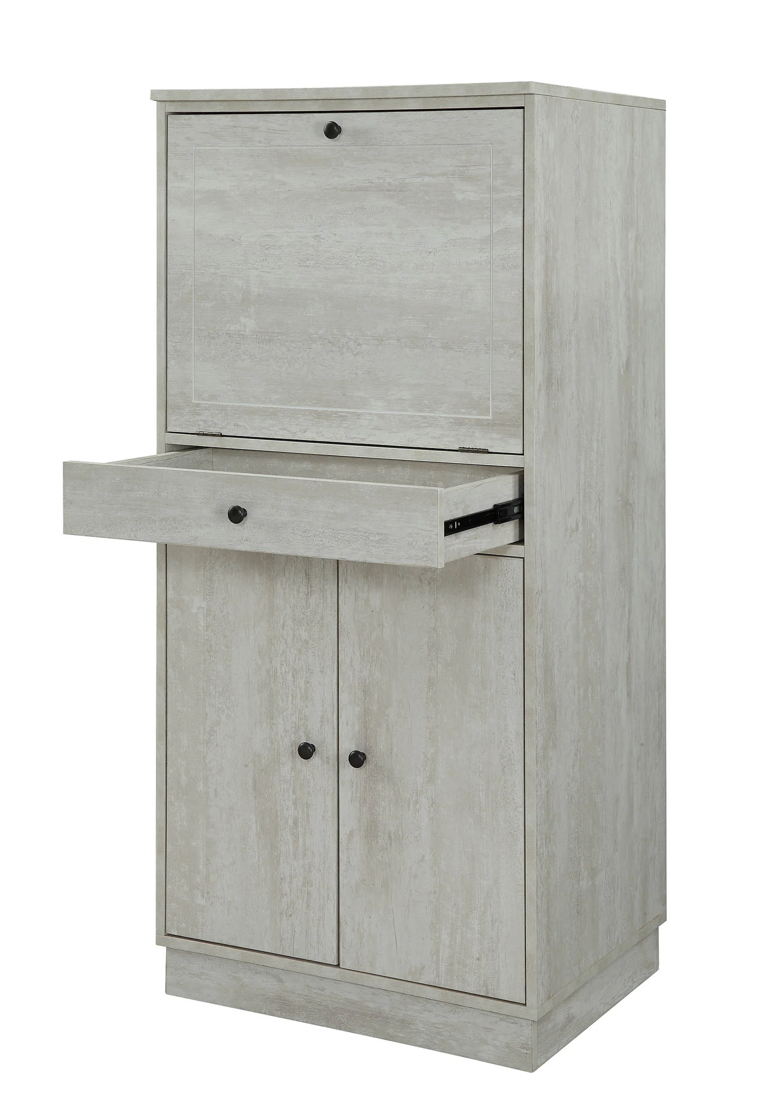 Antique White Mdf Wine Cabinet By Homeroots - Image 5