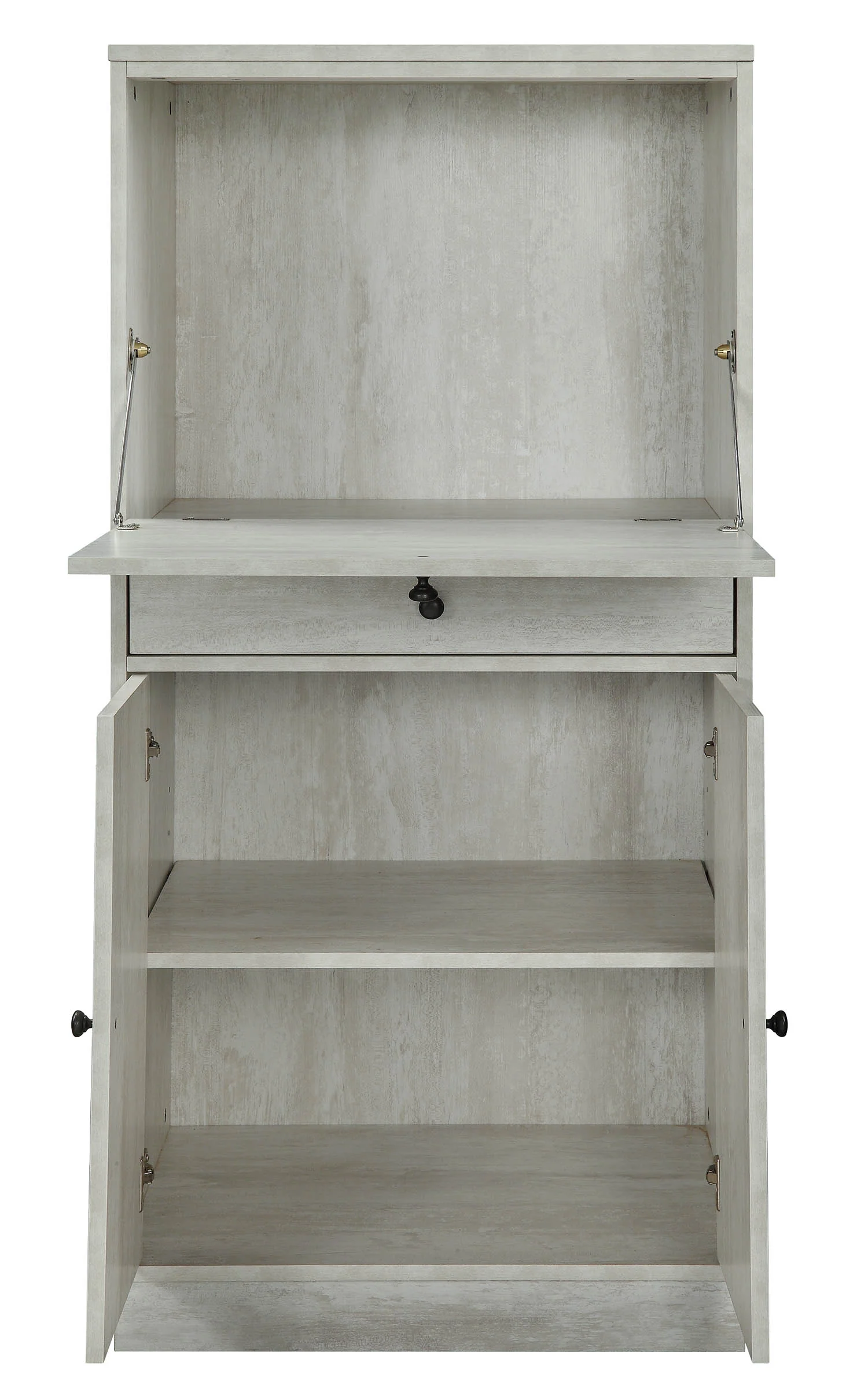 Antique White Mdf Wine Cabinet By Homeroots - Image 6