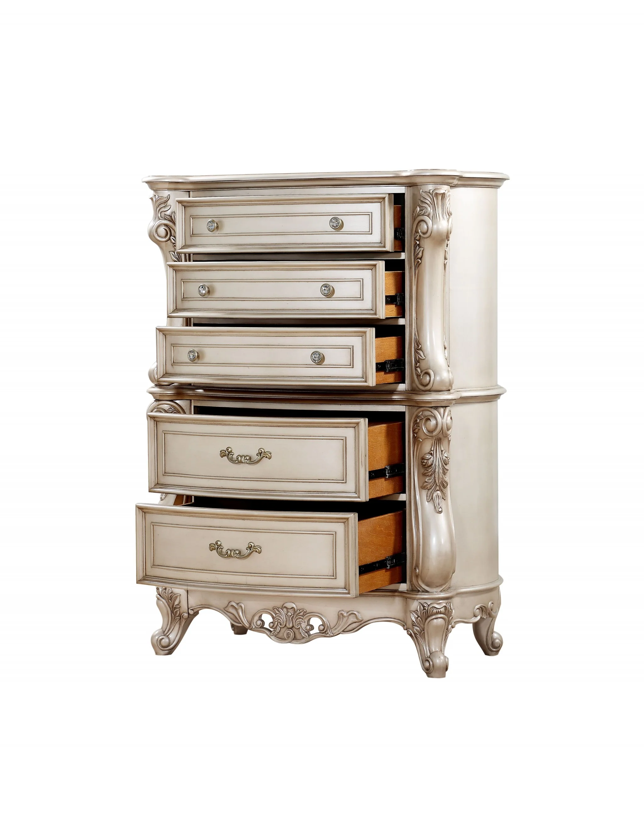 Antique White Wood Chest By Homeroots - 347177 - Image 2