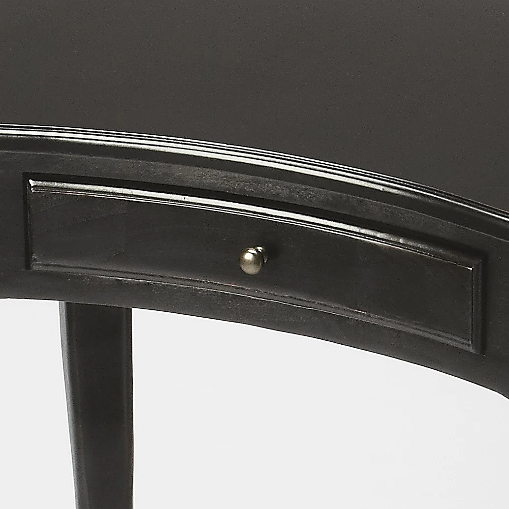 Antiqued Black Writing Desk By Homeroots - Image 2