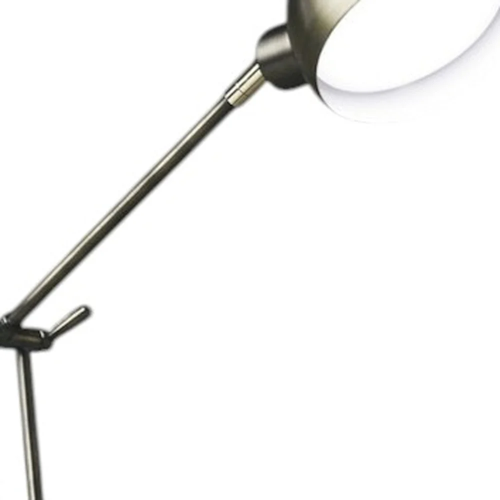 Antiqued Bronze Adjustable Swing Arm Desk Lamp USB With Antiqued Bronze Shade By Homeroots - Image 2