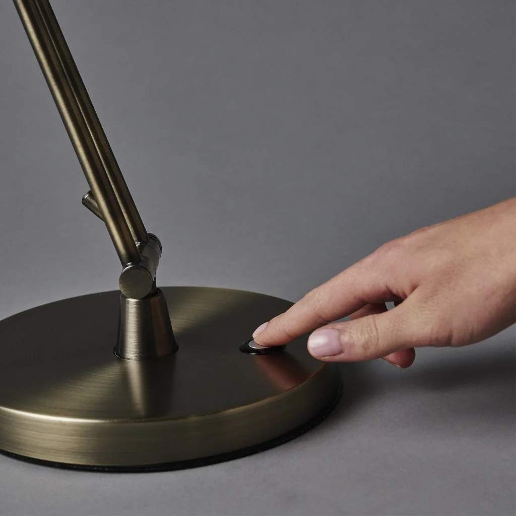 Antiqued Bronze Adjustable Swing Arm Desk Lamp USB With Antiqued Bronze Shade By Homeroots - Image 4