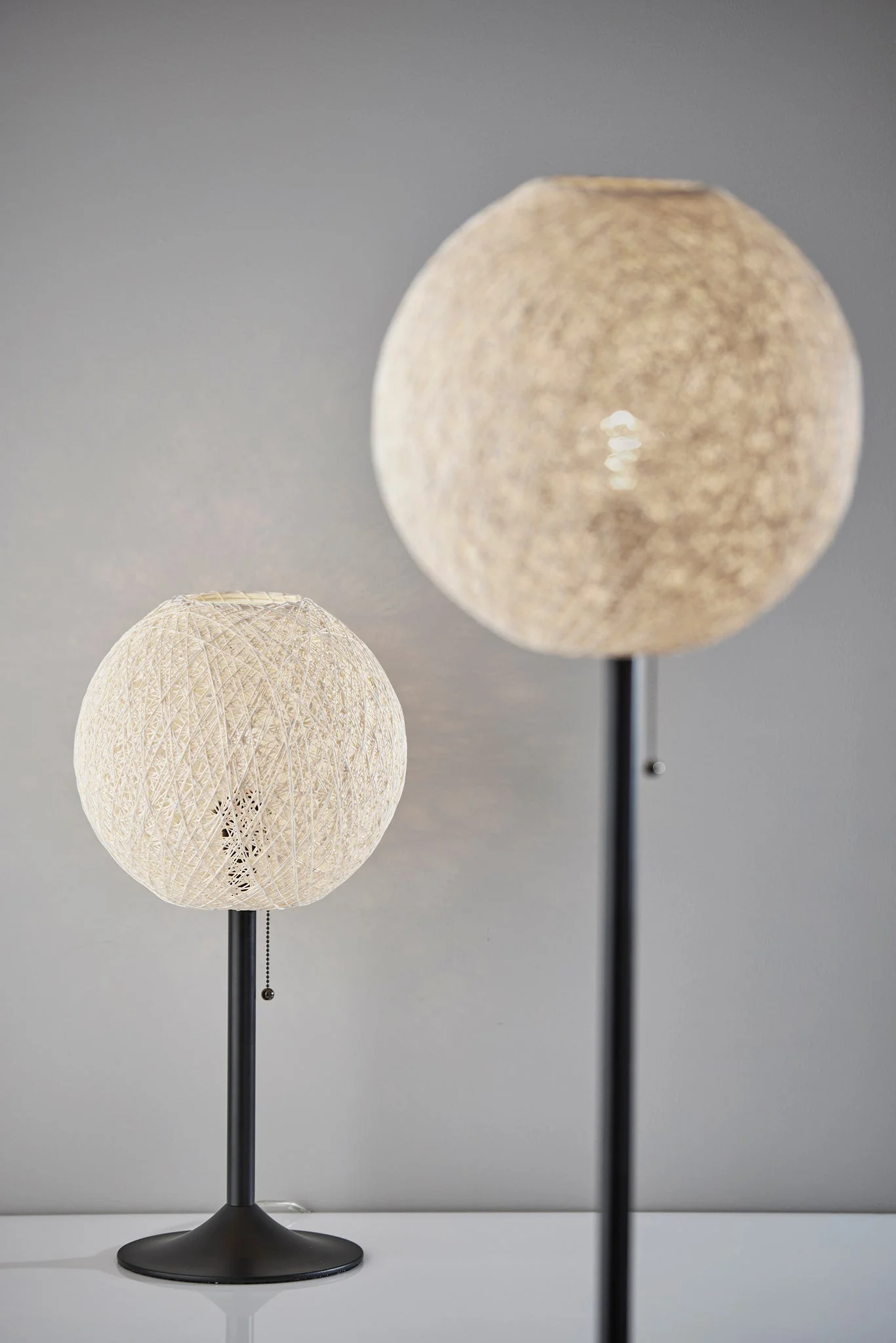 Antiqued Bronze Metal Candlestick Table Lamp With Off White Globe Shade By Homeroots - Image 6