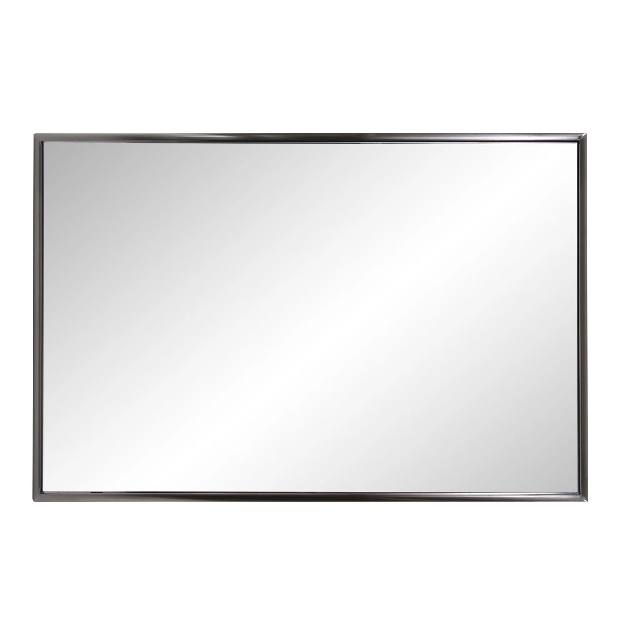 Antiqued Brushed Brass Rectangular Wall Mirror By Homeroots - Image 8