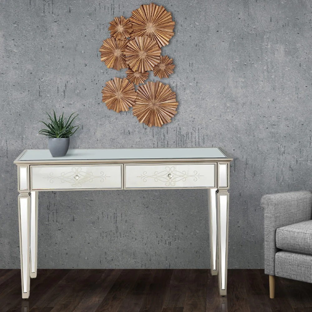 Antiqued Etch Console Table By Homeroots - Image 2