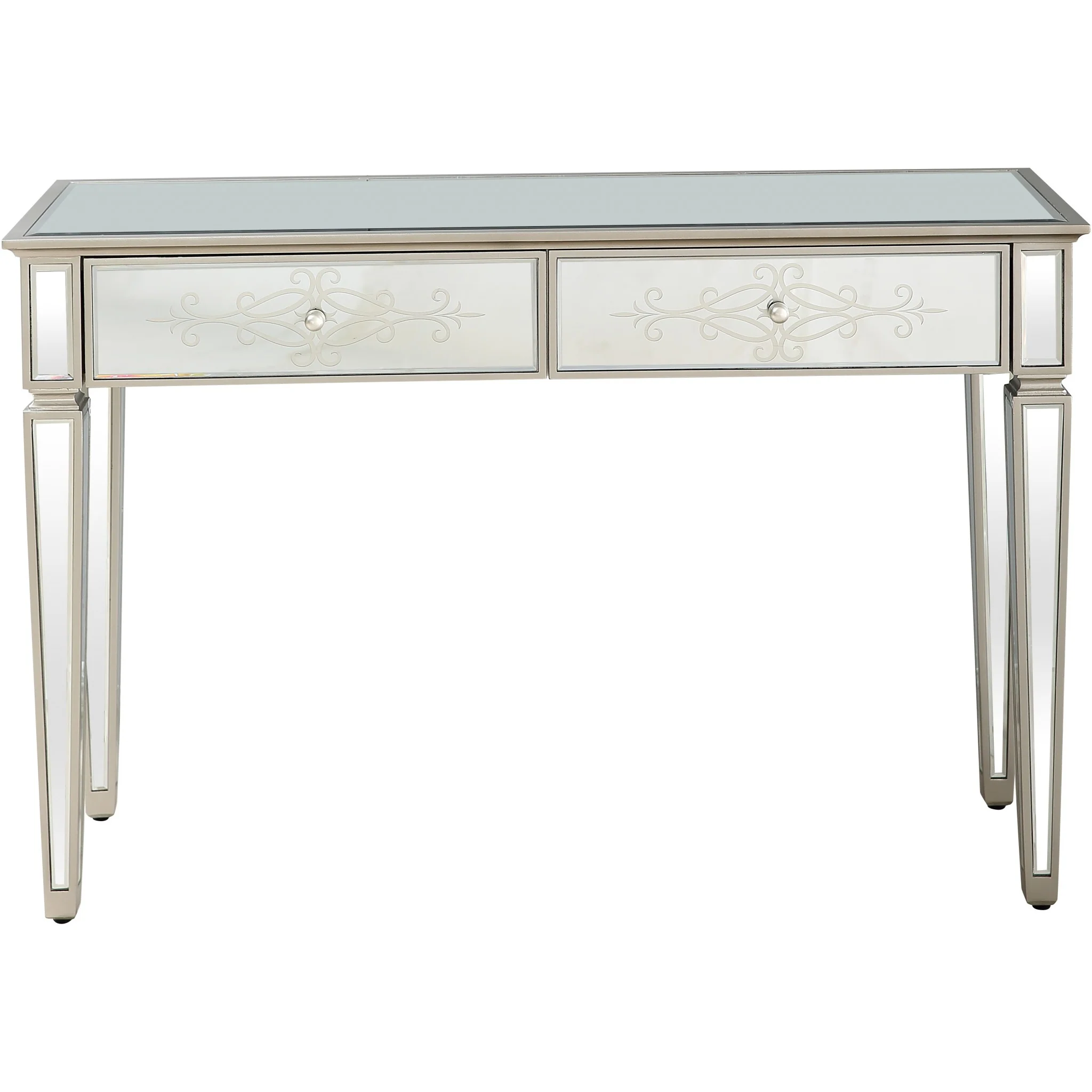 Antiqued Etch Console Table By Homeroots - Image 4