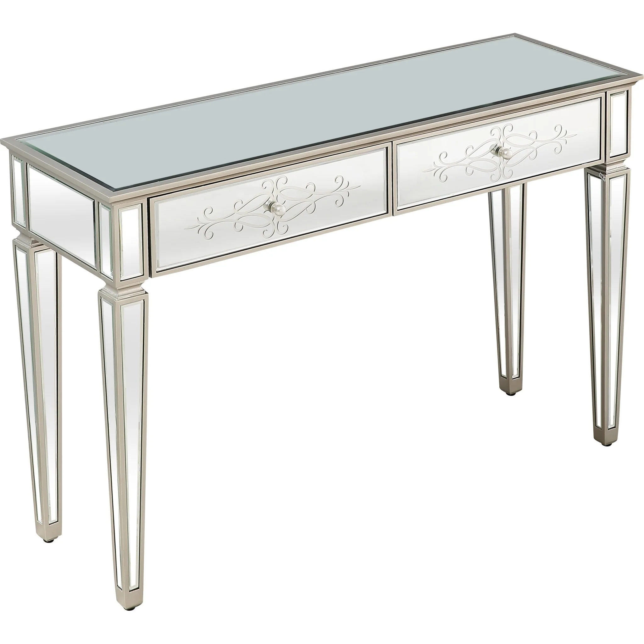 Antiqued Etch Console Table By Homeroots - Image 5