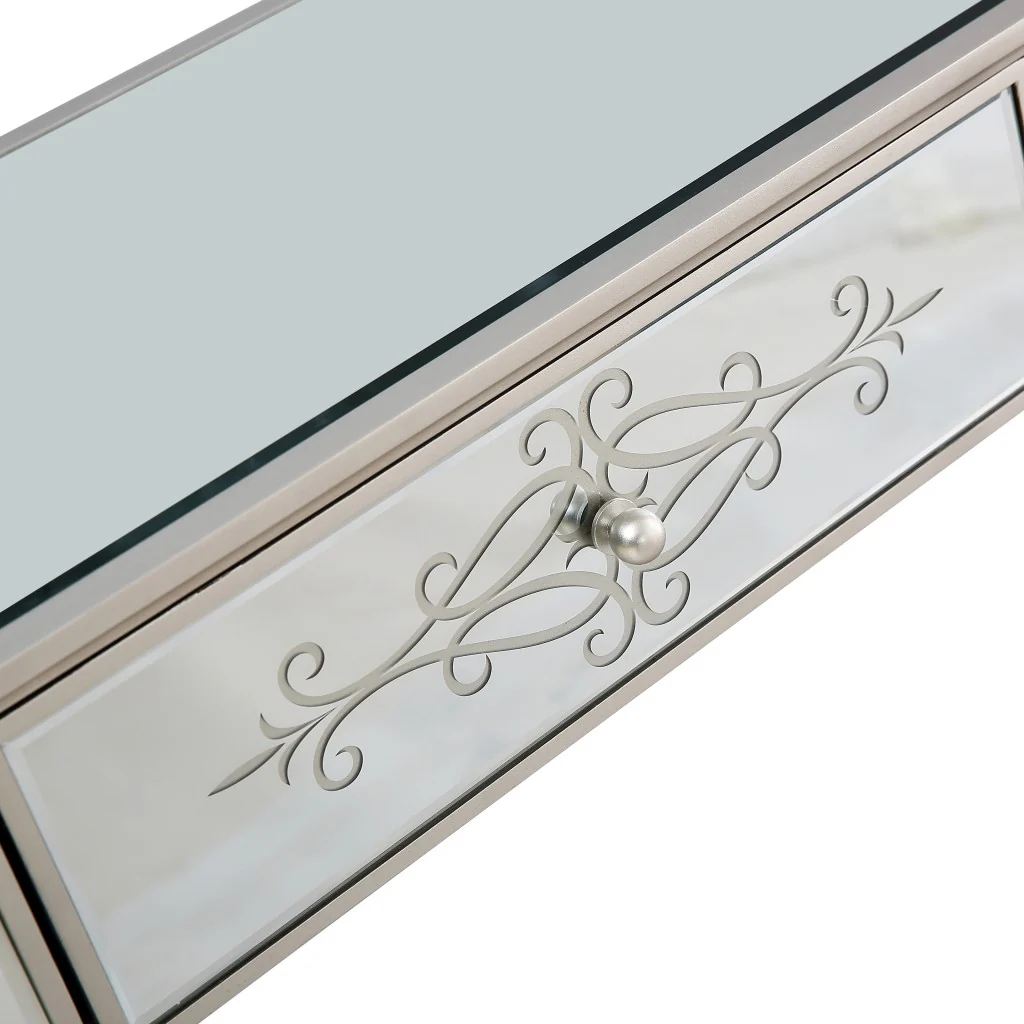 Antiqued Etch Console Table By Homeroots - Image 7