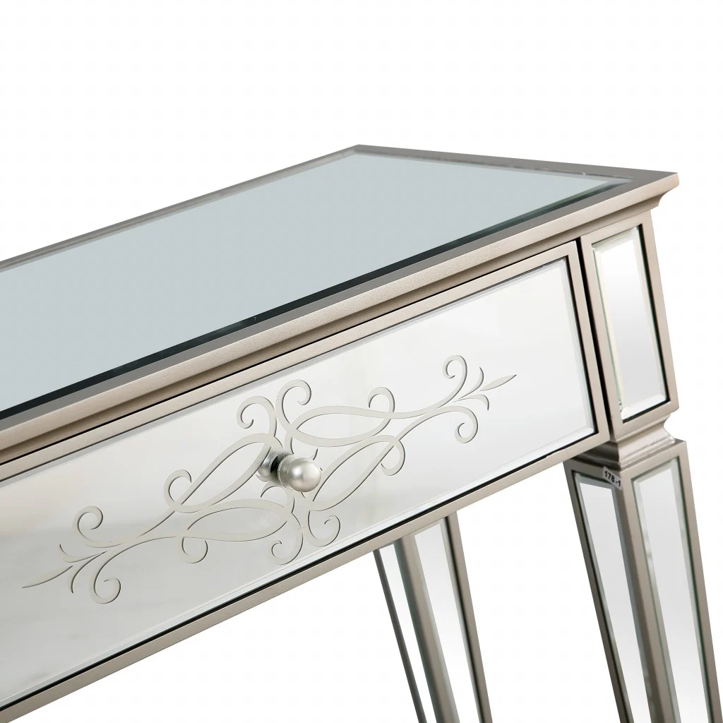 Antiqued Etch Console Table By Homeroots - Image 8