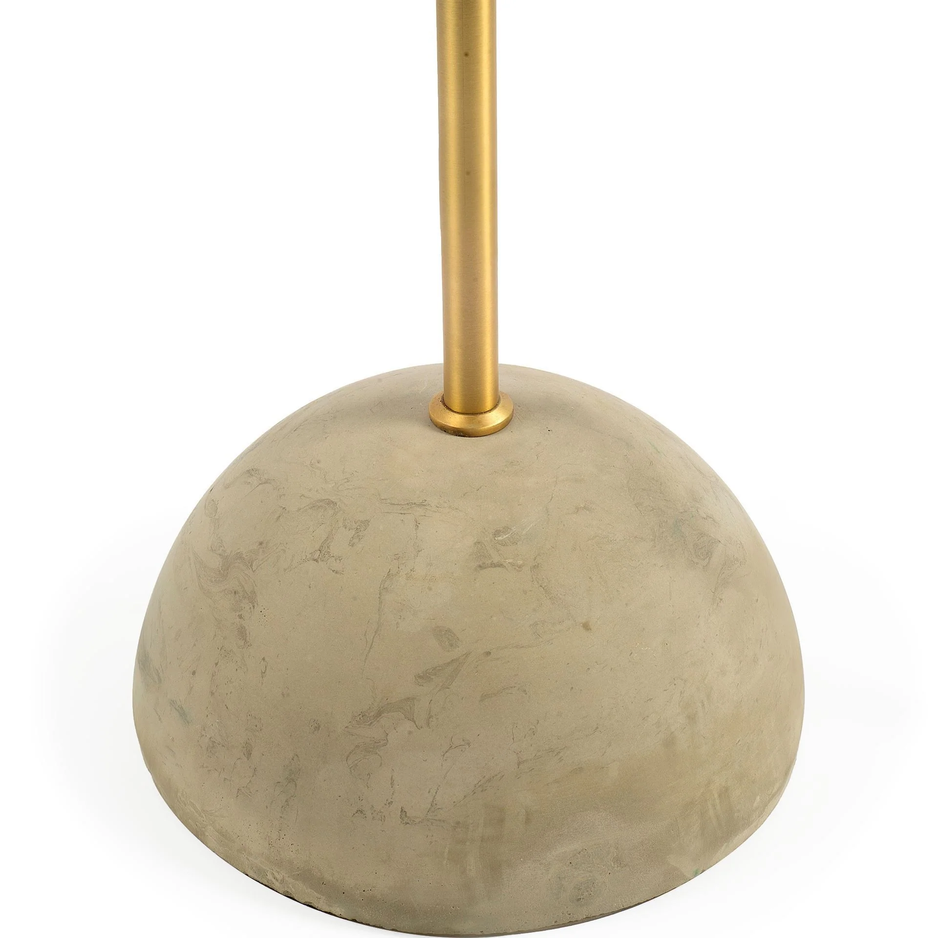 Antiqued Gold Black and Concrete Floor Lamp By Homeroots - Image 4