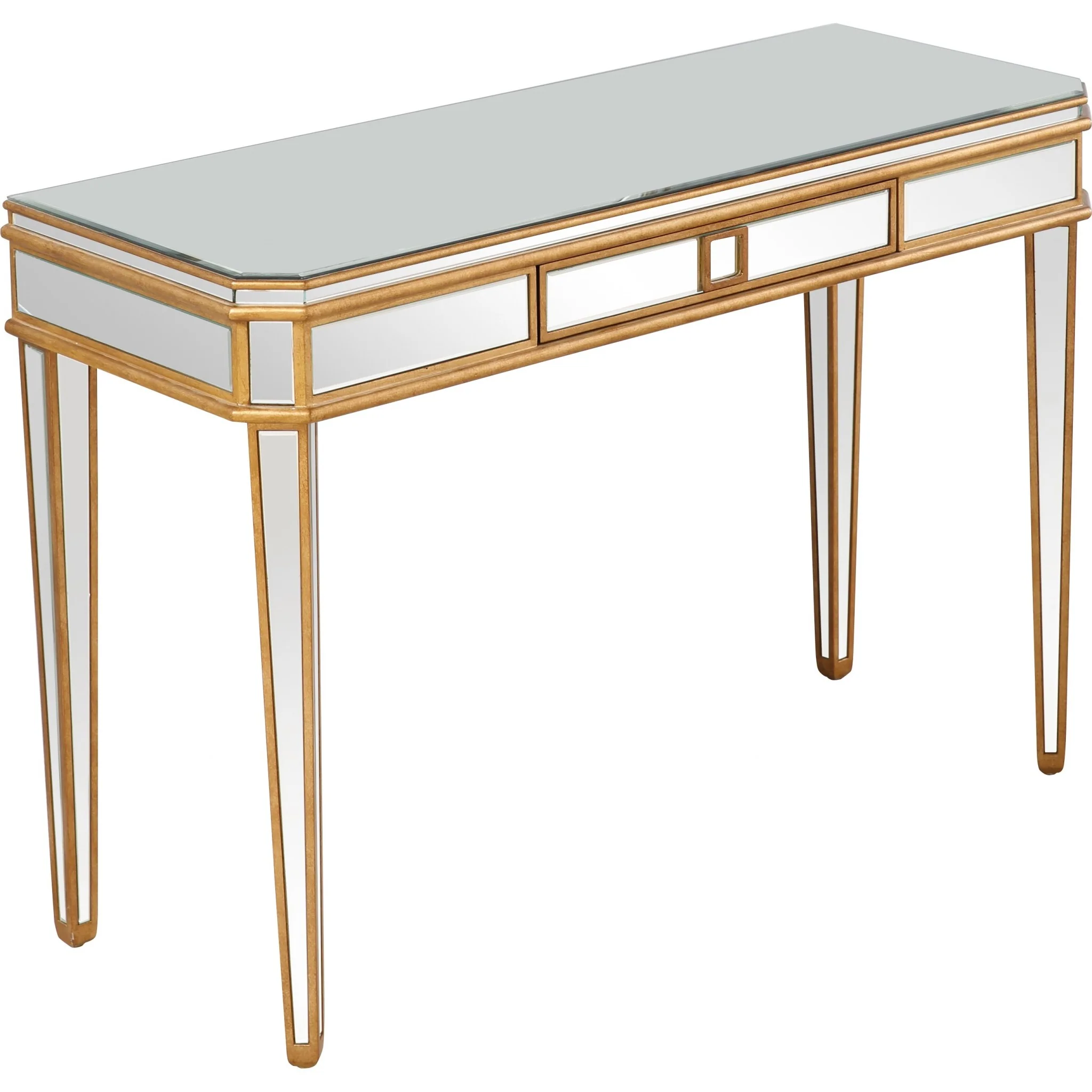 Antiqued Gold Finish Console Table By Homeroots - 396661 - Image 4