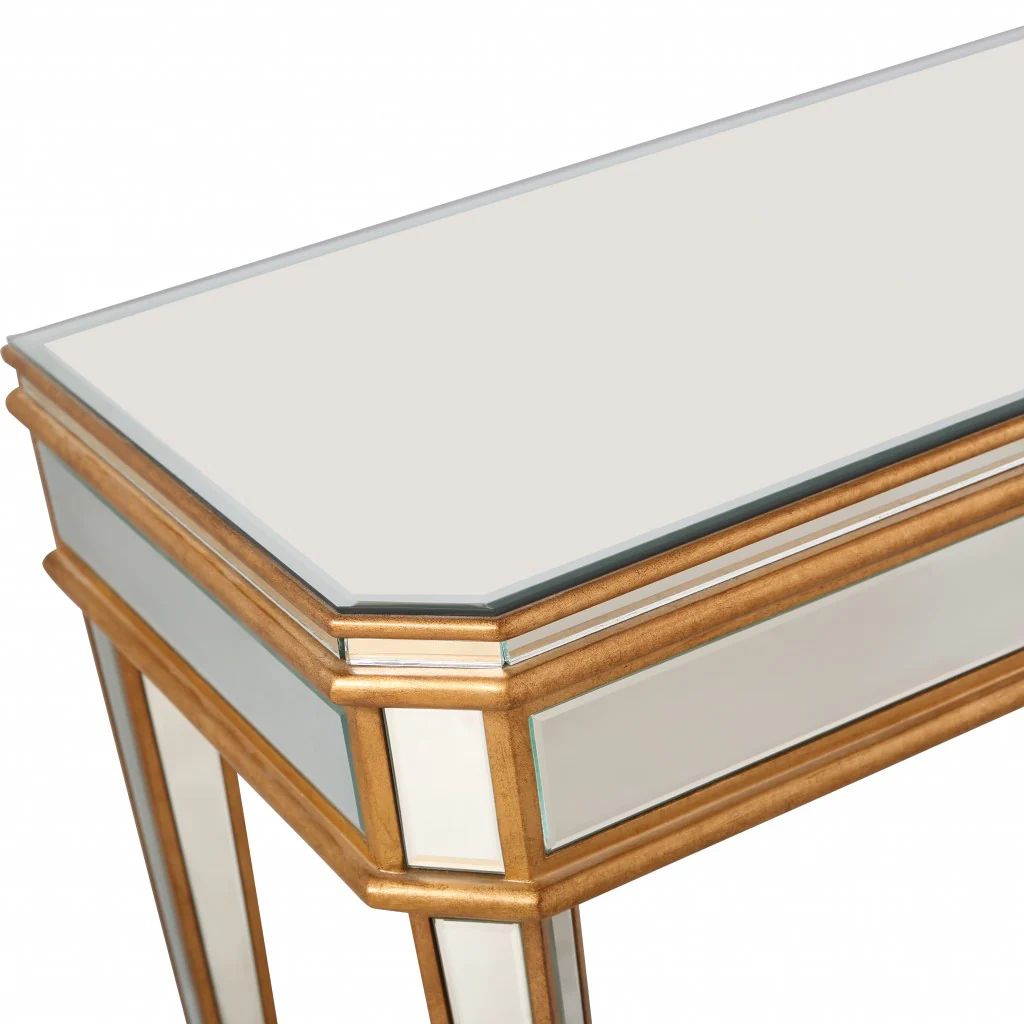 Antiqued Gold Finish Console Table By Homeroots - 396661 - Image 6