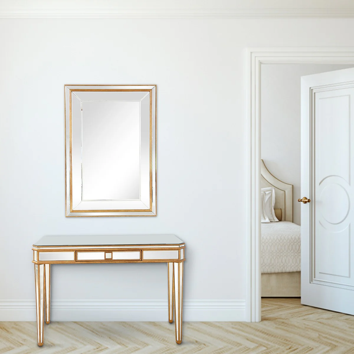 Antiqued Gold Finish Console Table By Homeroots - 396661 - Image 7