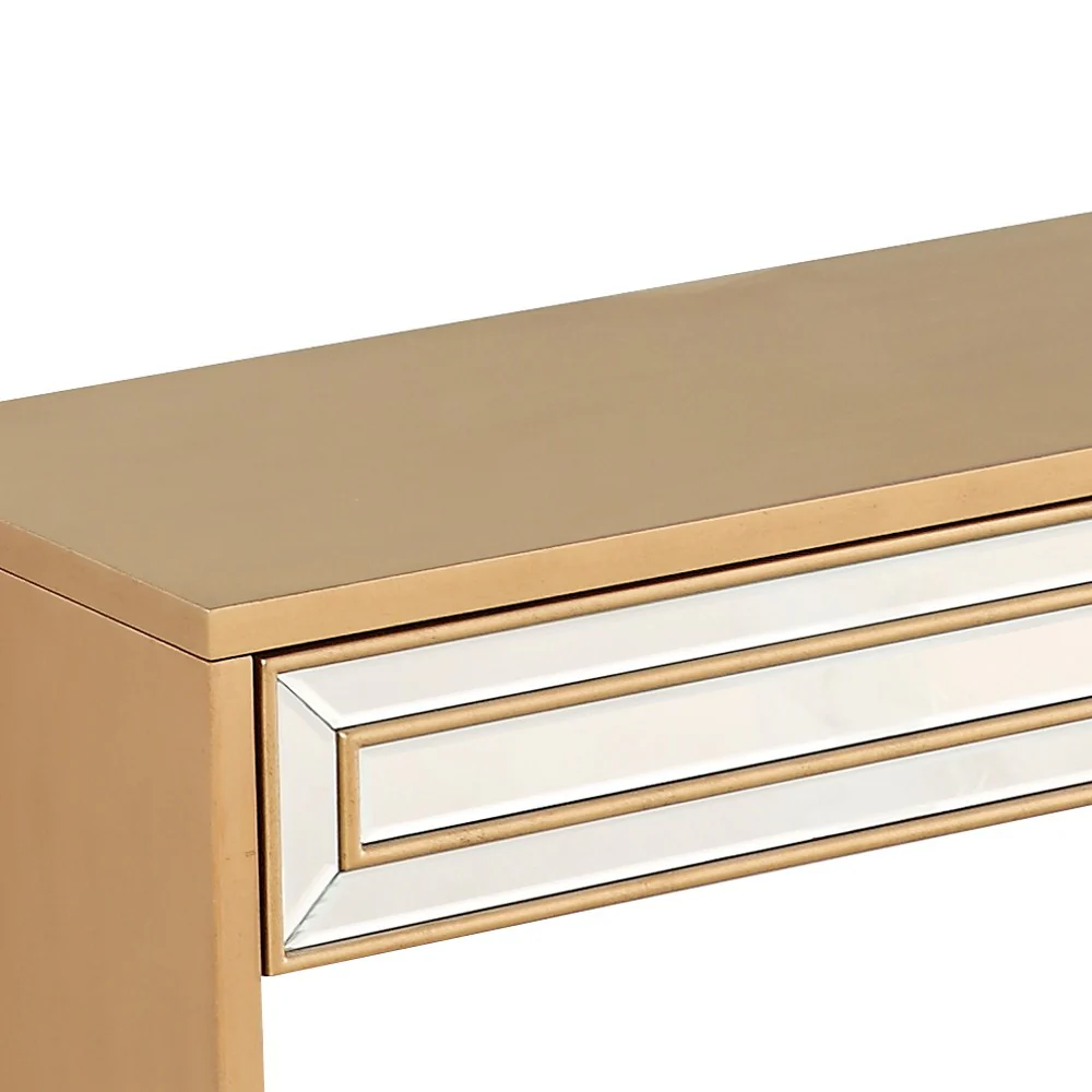Antiqued Gold Finish Console Table By Homeroots - 396840 - Image 7