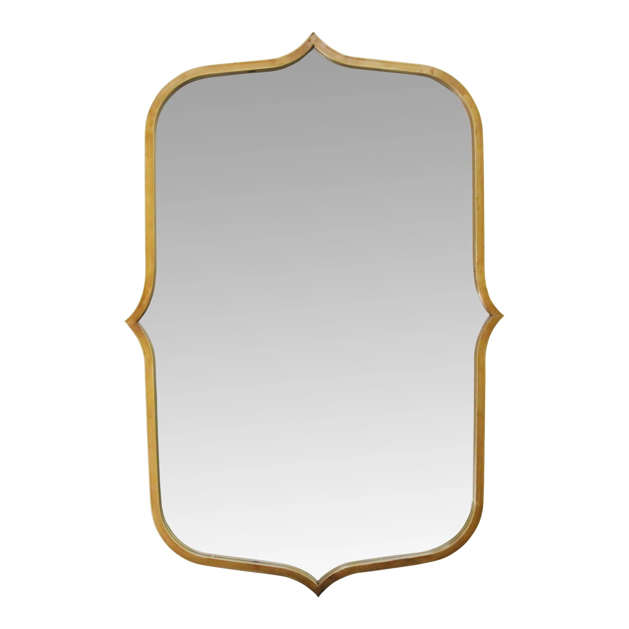 Antiqued Gold Scallop Framed Mirror By Homeroots - Image 2