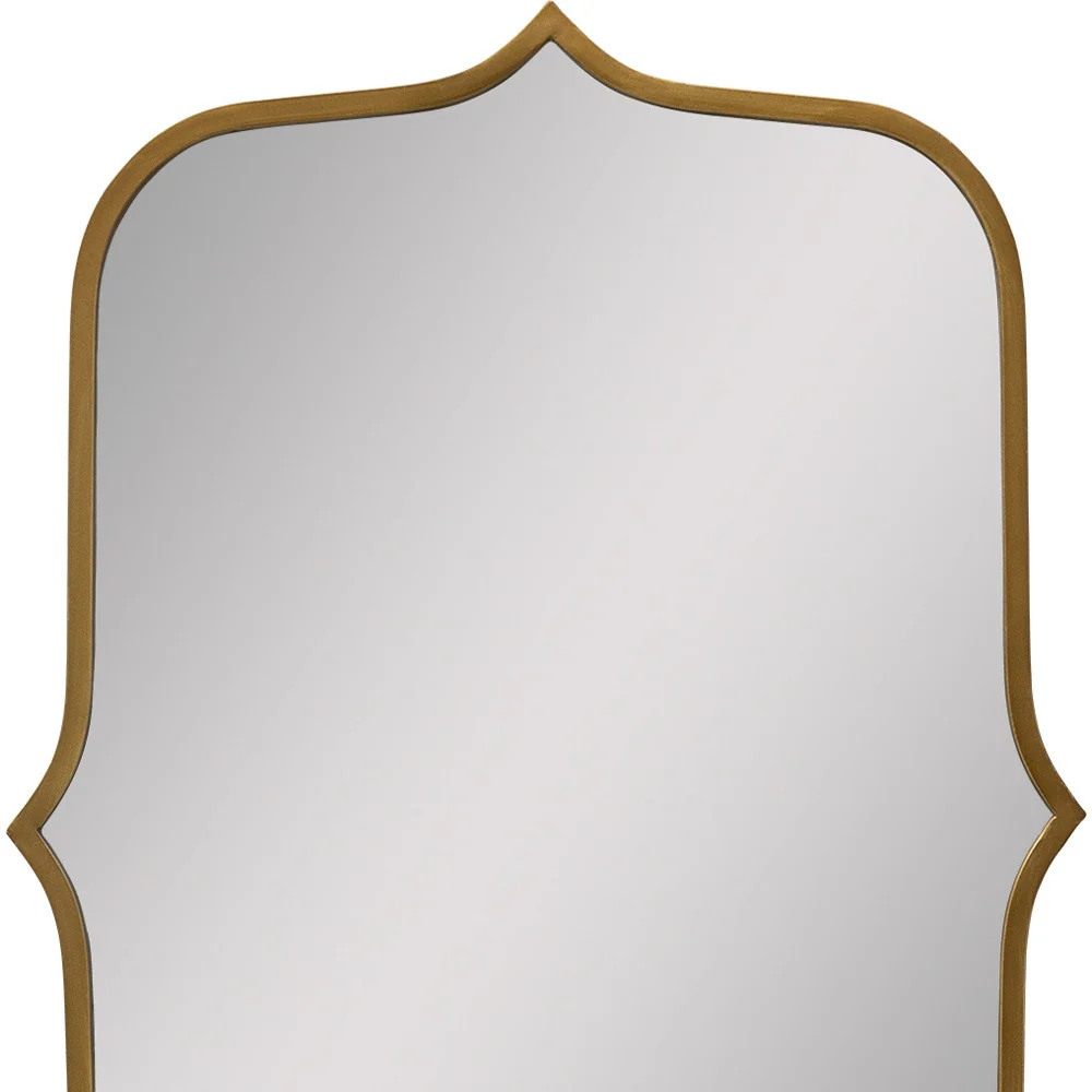 Antiqued Gold Scallop Framed Mirror By Homeroots - Image 5