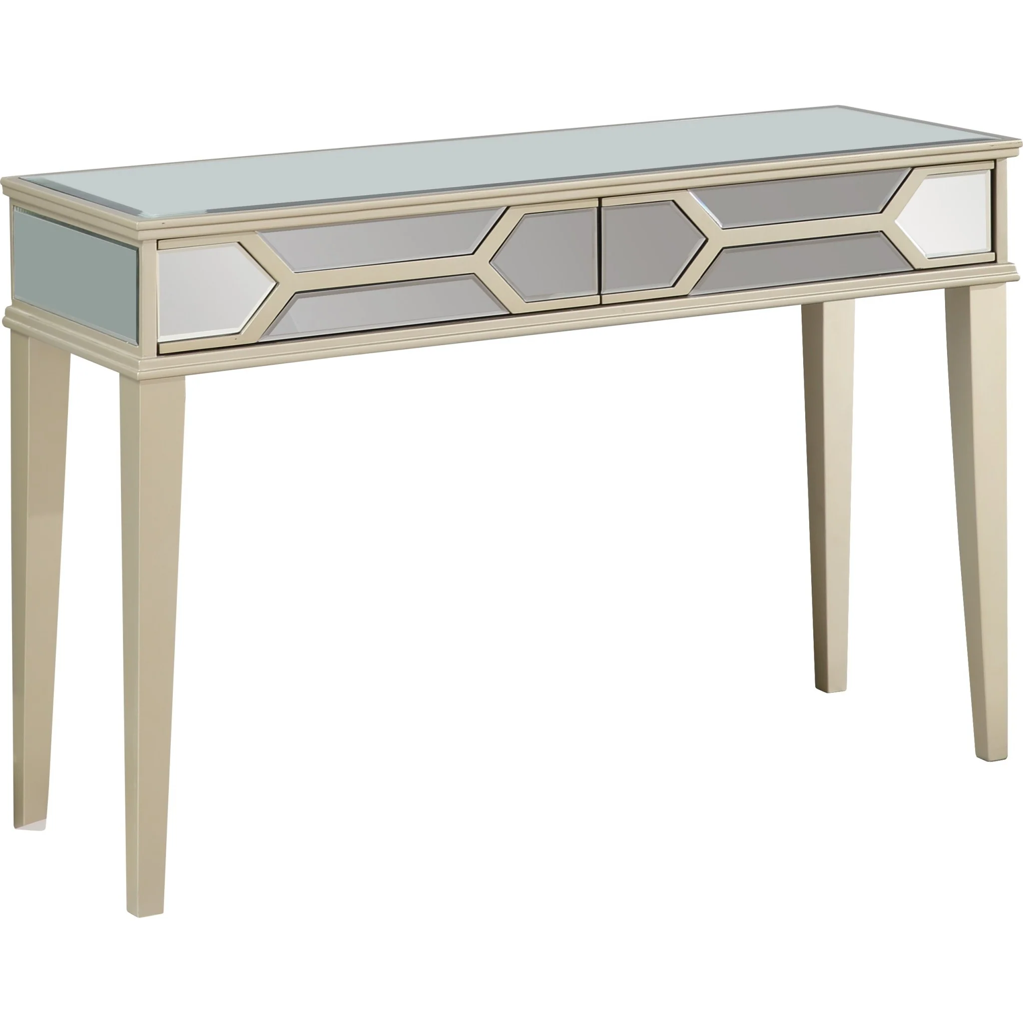 Antiqued Silver Console Table By Homeroots - Image 3