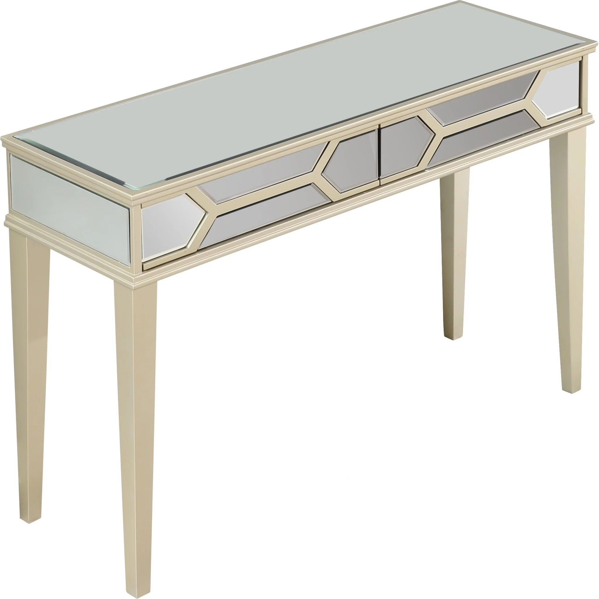 Antiqued Silver Console Table By Homeroots - Image 4