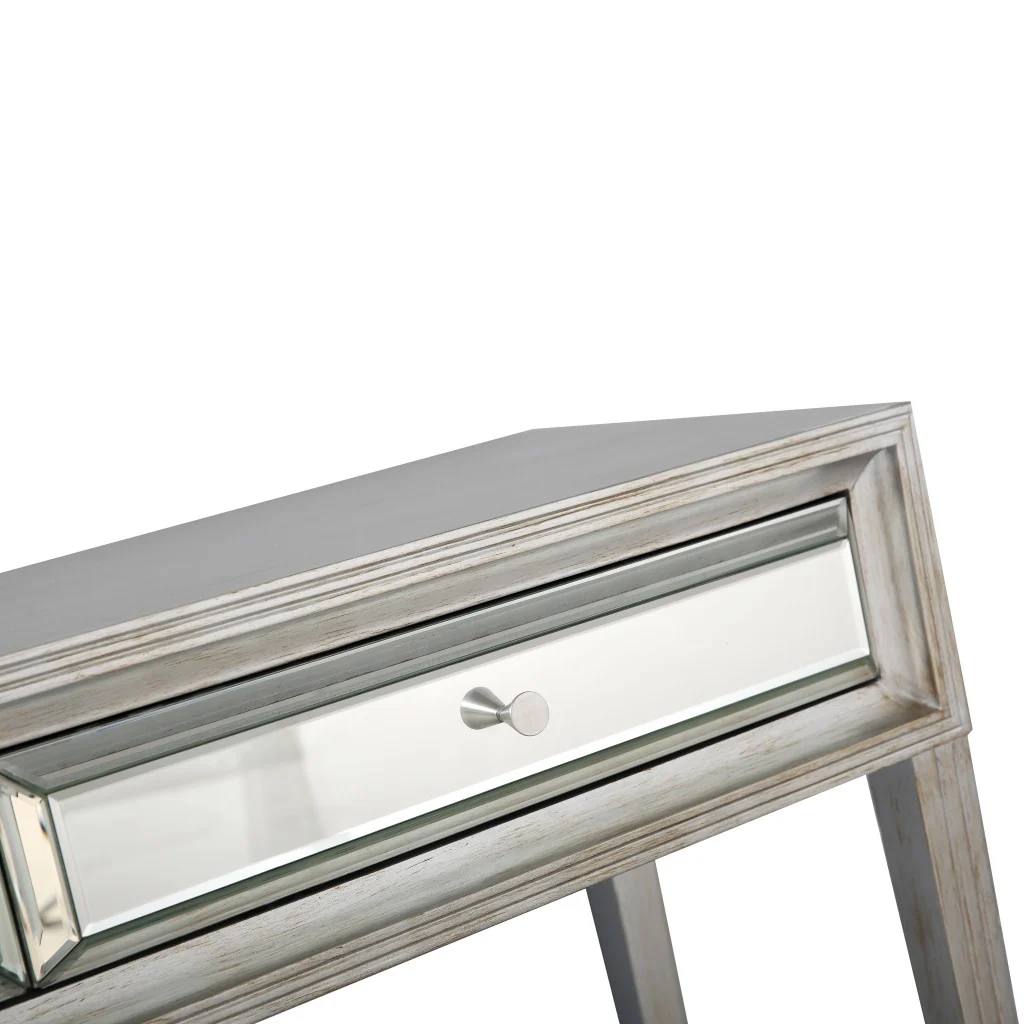 Antiqued Silver Finish Console Table By Homeroots - Image 7