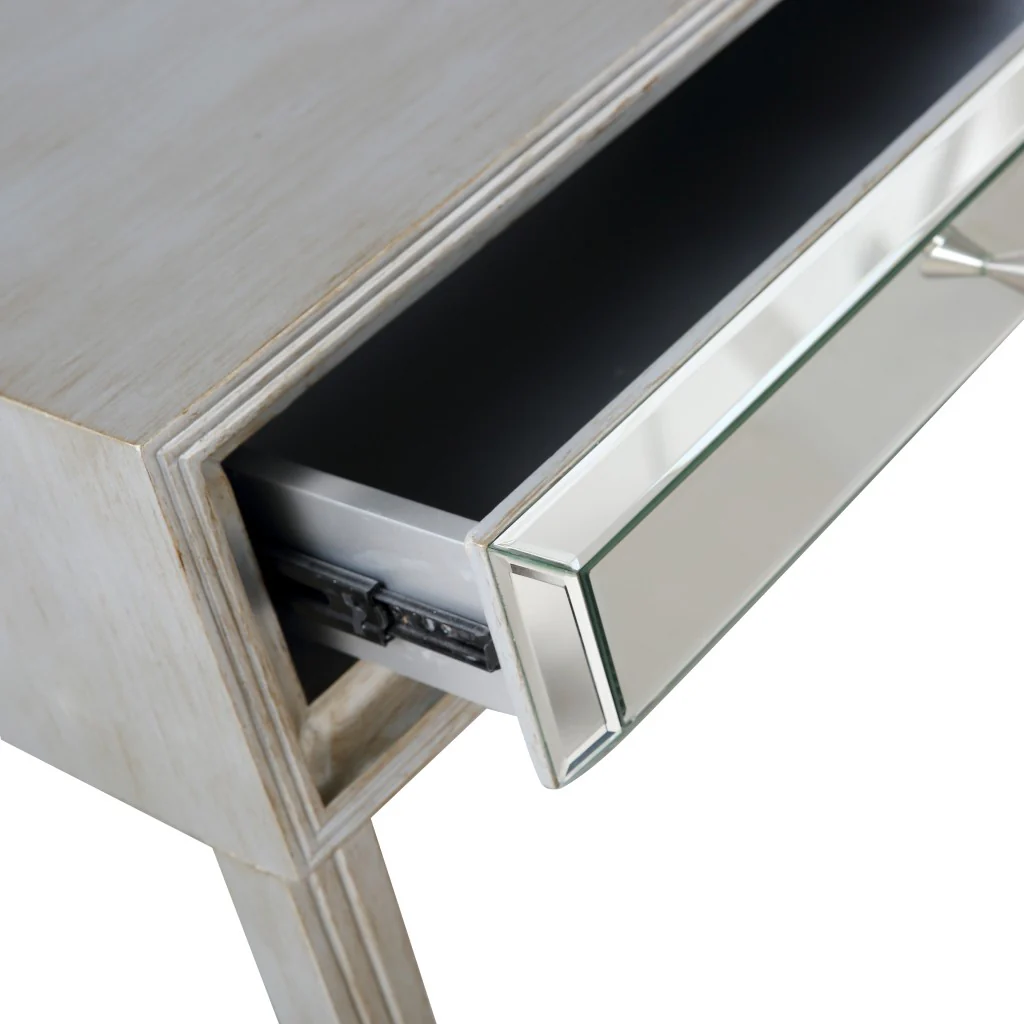 Antiqued Silver Finish Console Table By Homeroots - Image 9