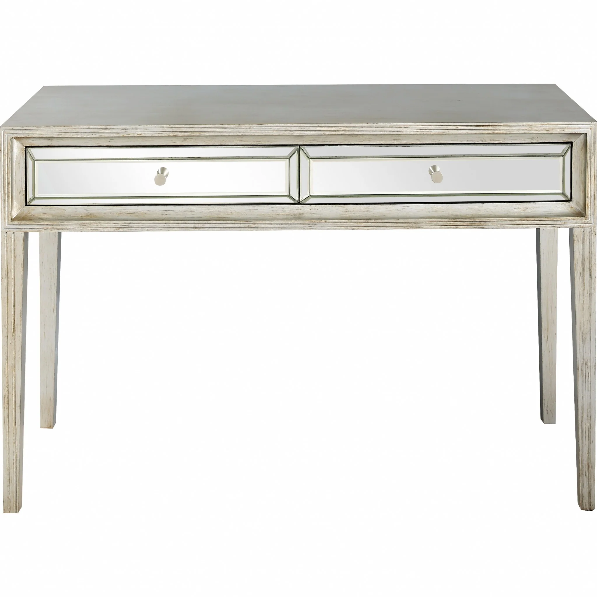 Antiqued Silver Finish Mirror and Console Table By Homeroots - Image 6