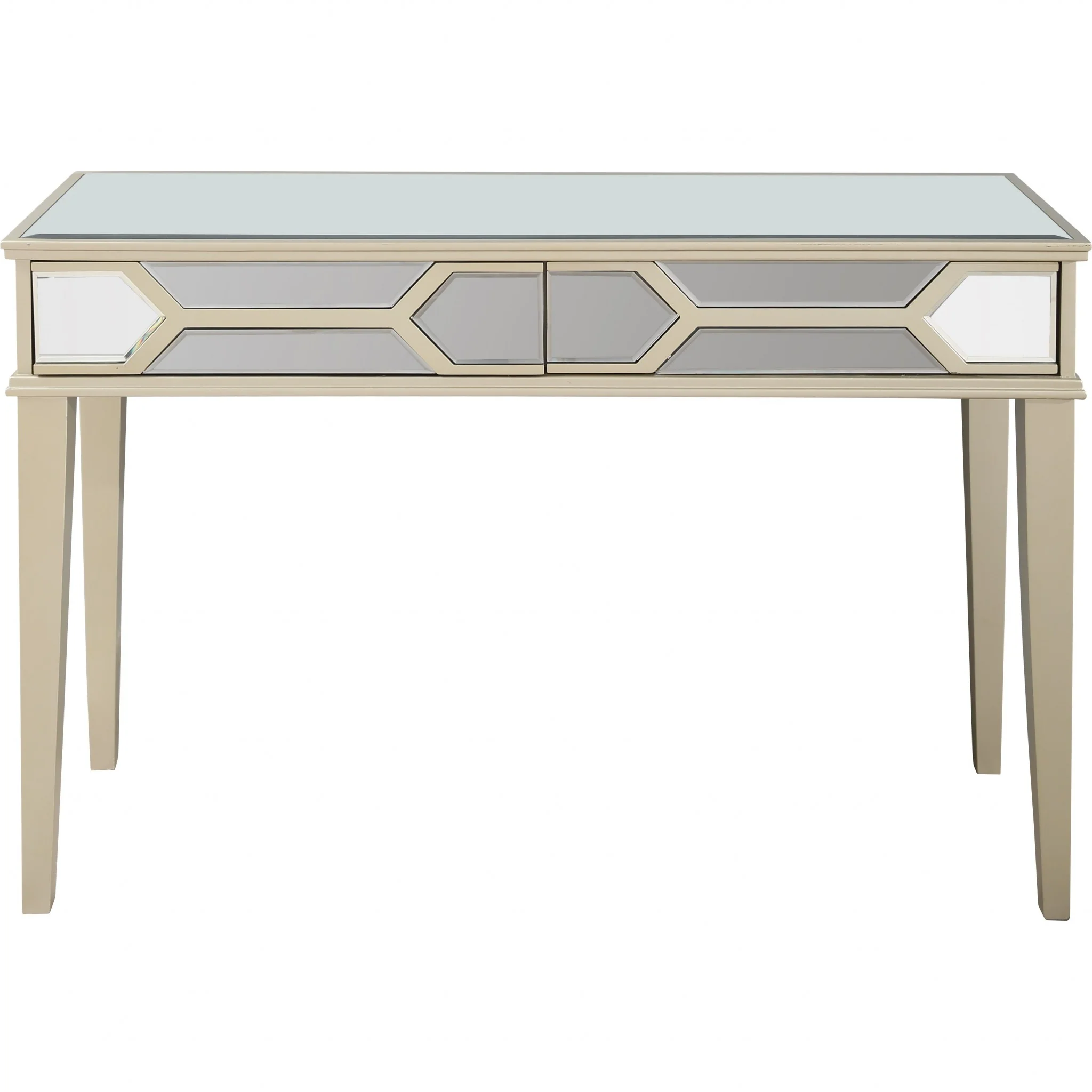 Antiqued Silver Mirror and Console Table By Homeroots - Image 6