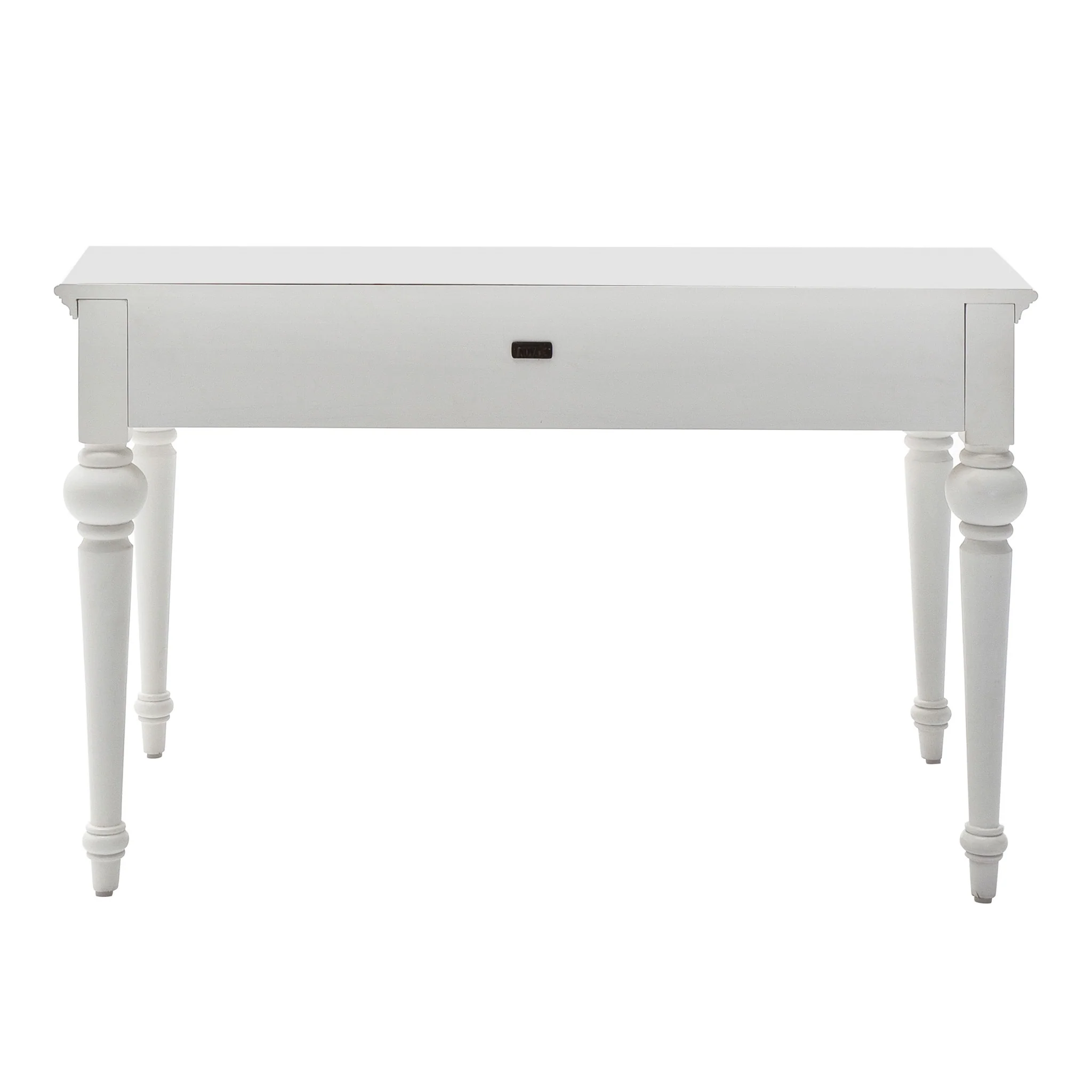Antiqued White Provencial Writing or Computer Desk By Homeroots - Image 5